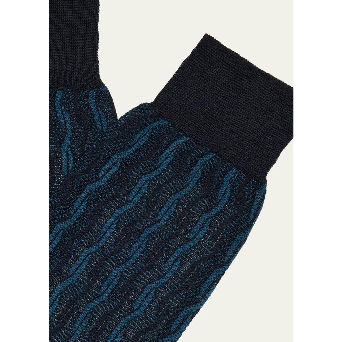 Men'S Cotton Cable Weave Crew Socks