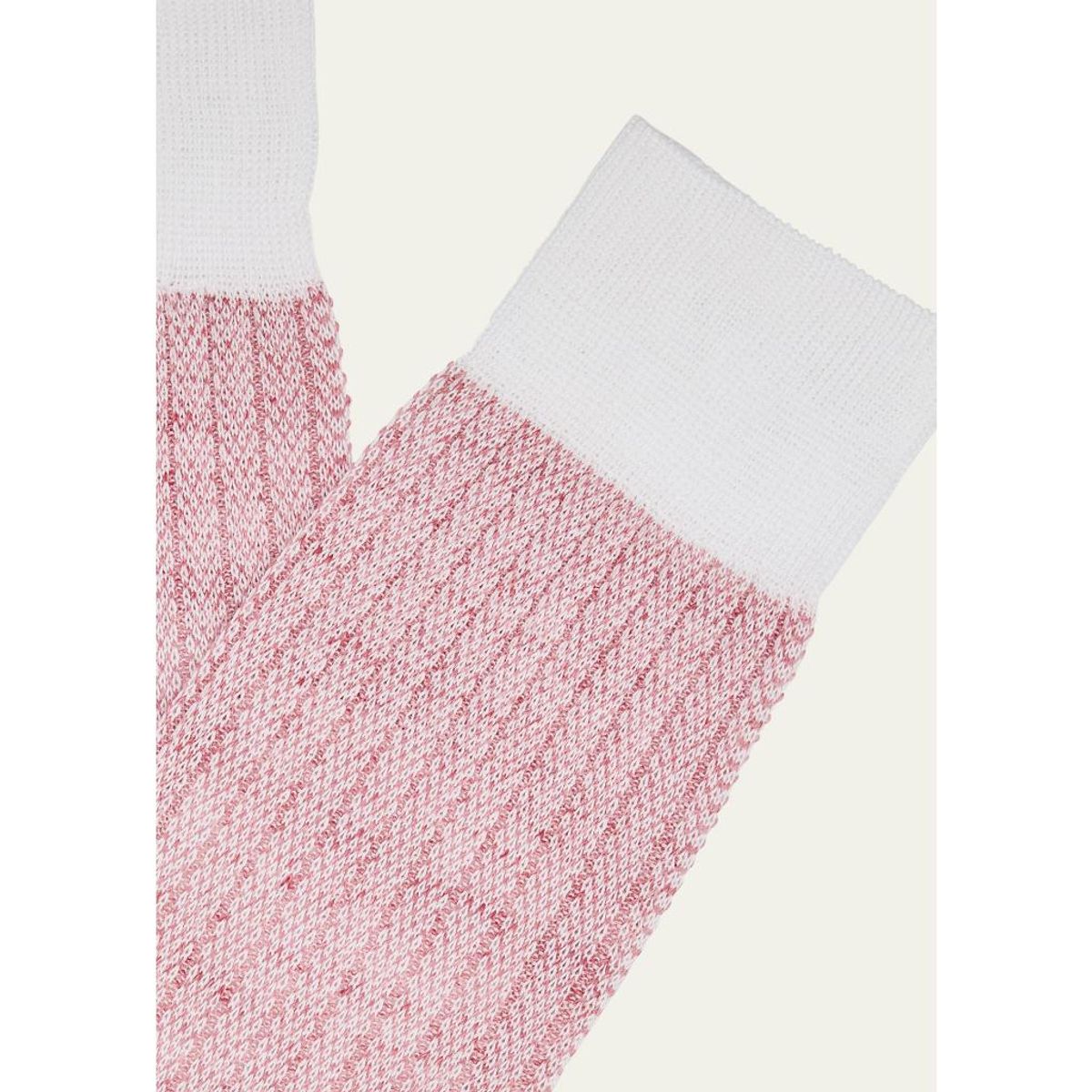 Men'S Cotton And Linen Birdseye Rib Crew Socks