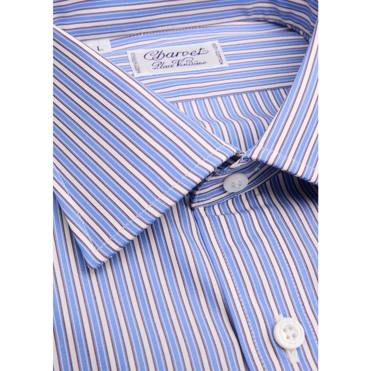 Men'S Purple Label Striped Button-Front Shirt