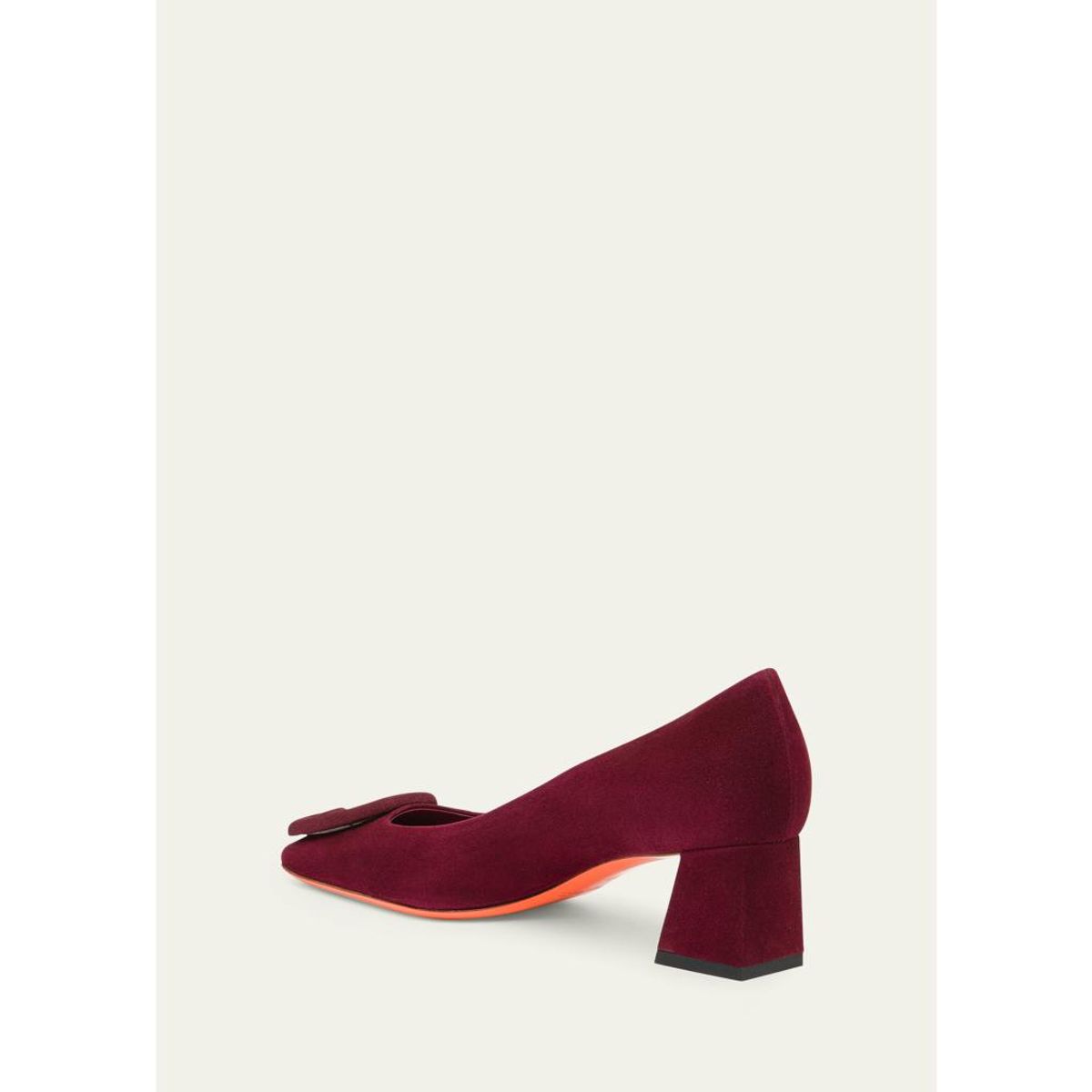 50Mm Hasmig Suede Buckle Pumps