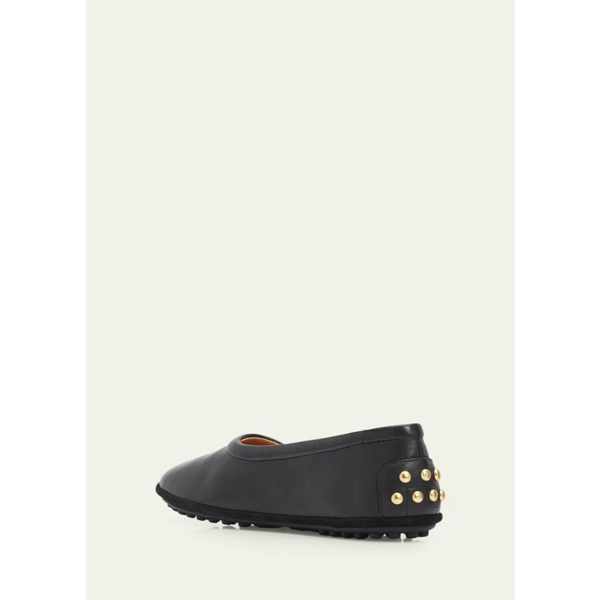 Studded Nappa Leather Ballerina Flats