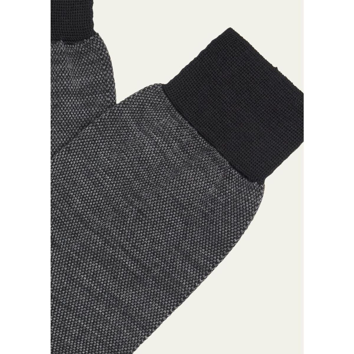 Men'S Cotton Oxford Weave Mid-Calf Socks
