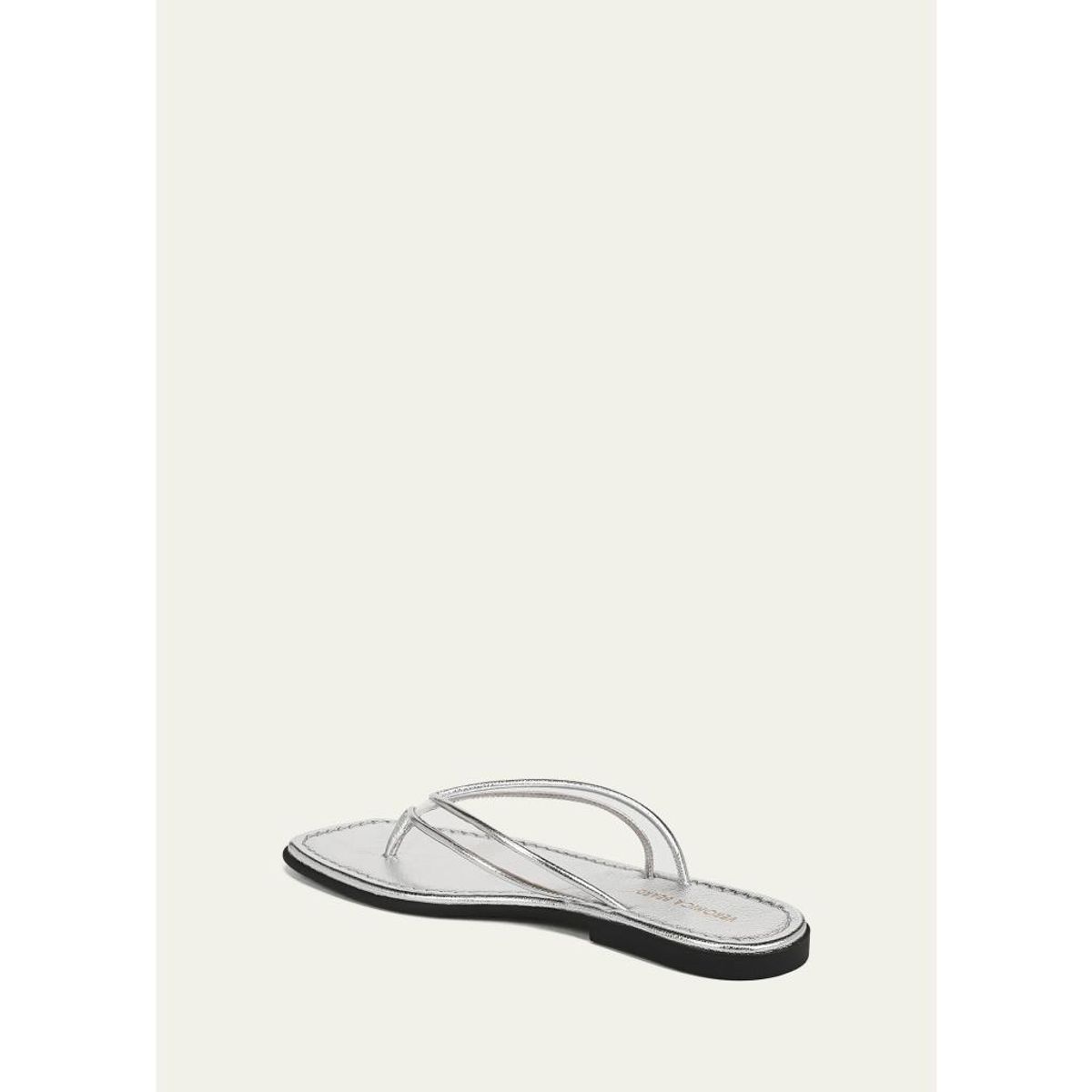 Clea Metallic Leather Jelly Thong Sandals