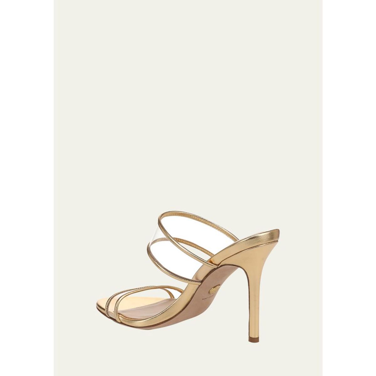 95Mm Asha Metallic Leather Piping Jelly Sandals