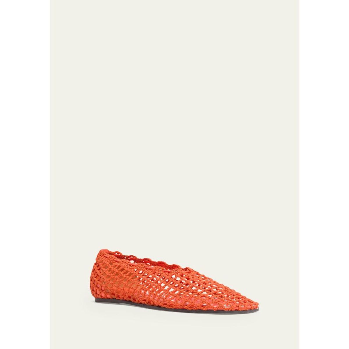 Slant Crochet Ballerina Flats