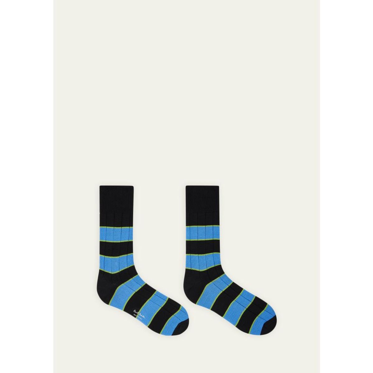 Men'S Kennedy Contrast-Stripe Crew Socks