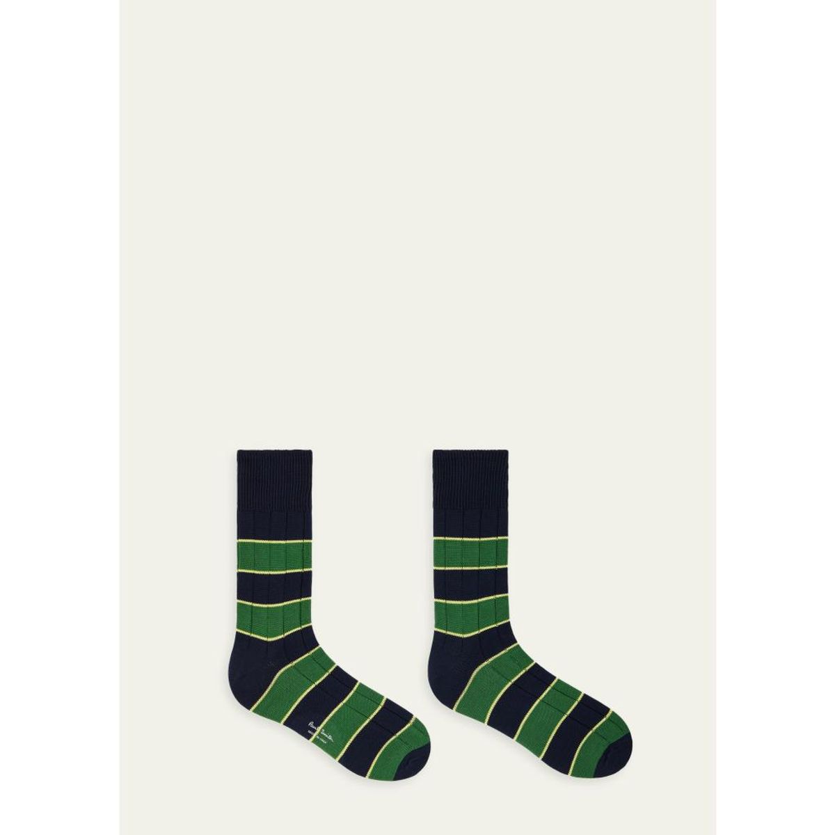 Men'S Kennedy Contrast-Stripe Crew Socks