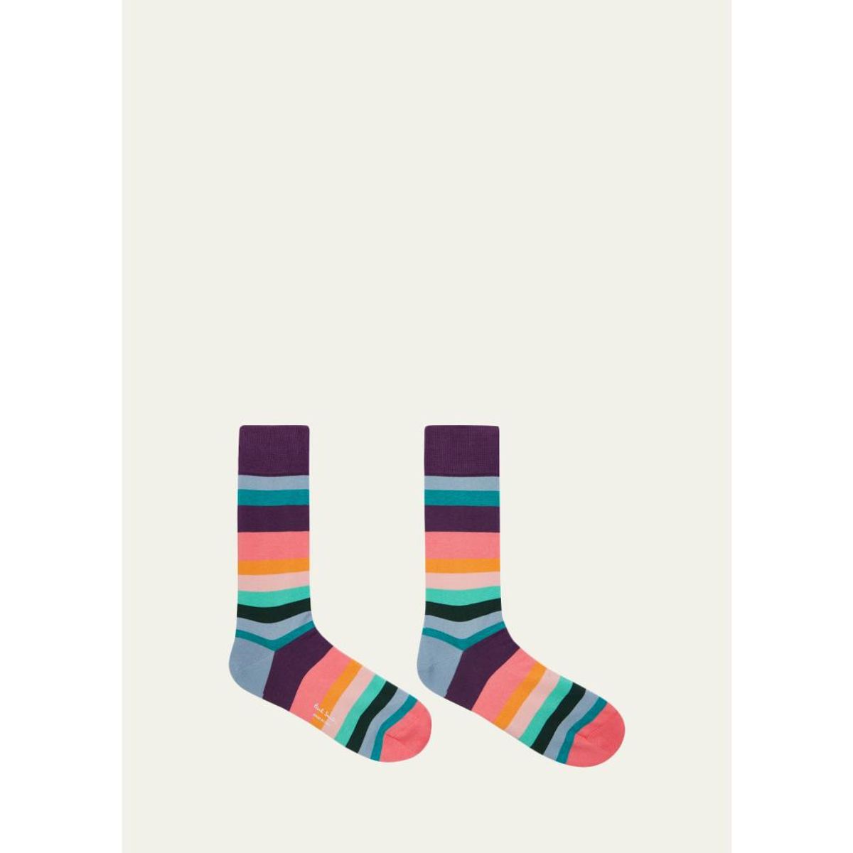 Men'S Organic Artist Stripe Crew Socks