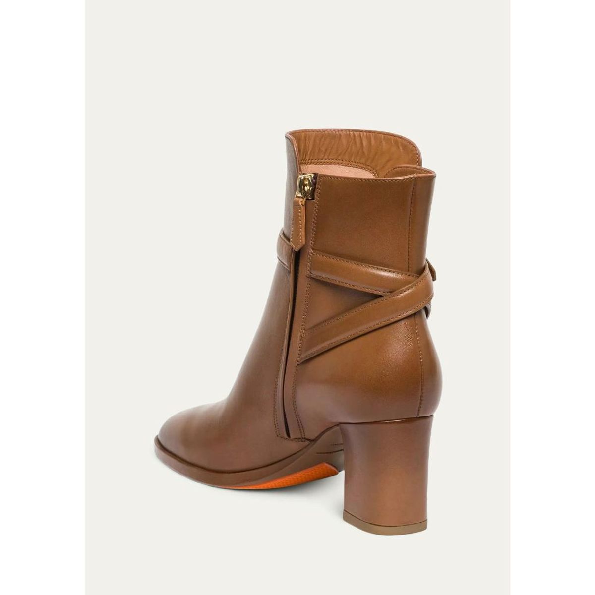 Andy 65Mm Leather Block-Heel Booties