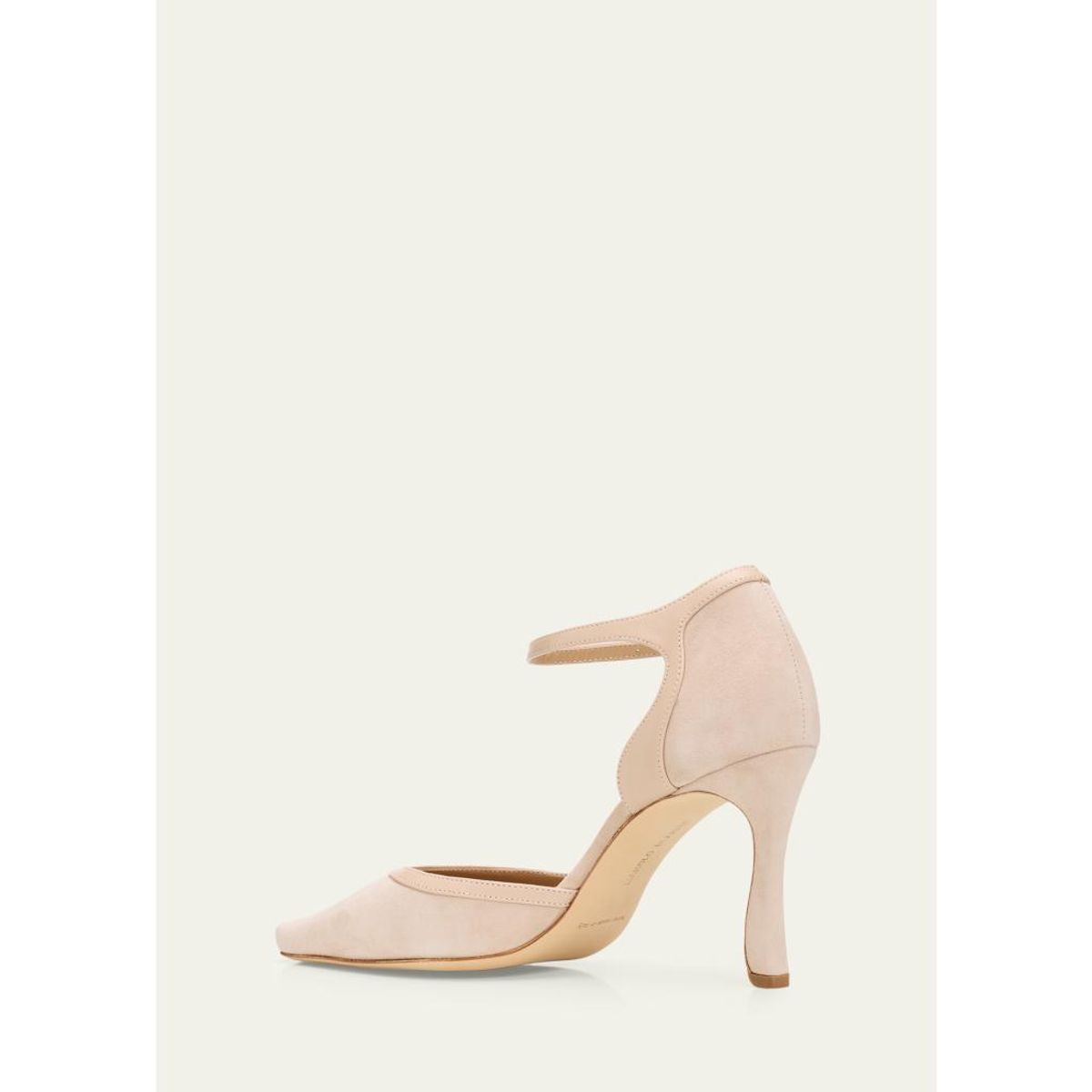 90Mm Verdusan Mixed Leather Ankle-Strap Pumps