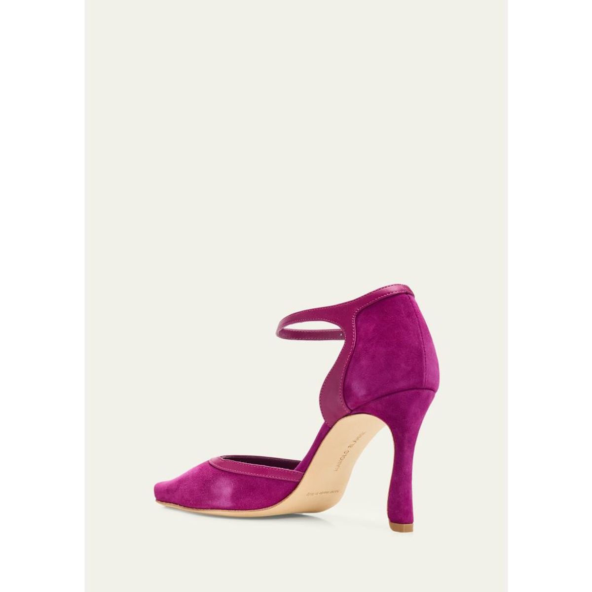 90Mm Verdusan Mixed Leather Ankle-Strap Pumps