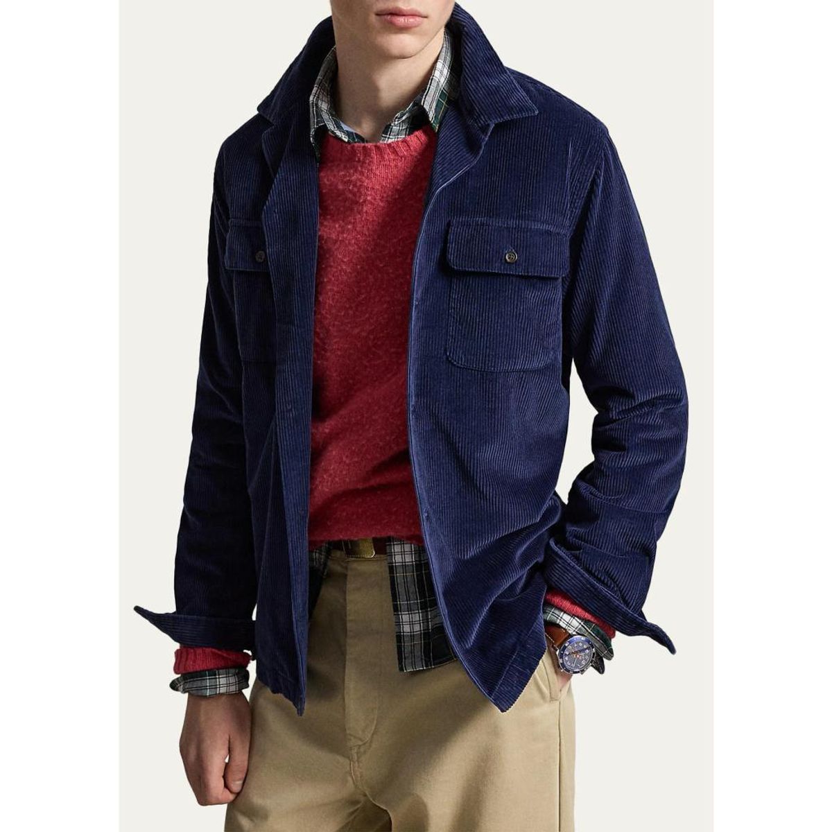 Classic-Fit Corduroy Camp Shirt