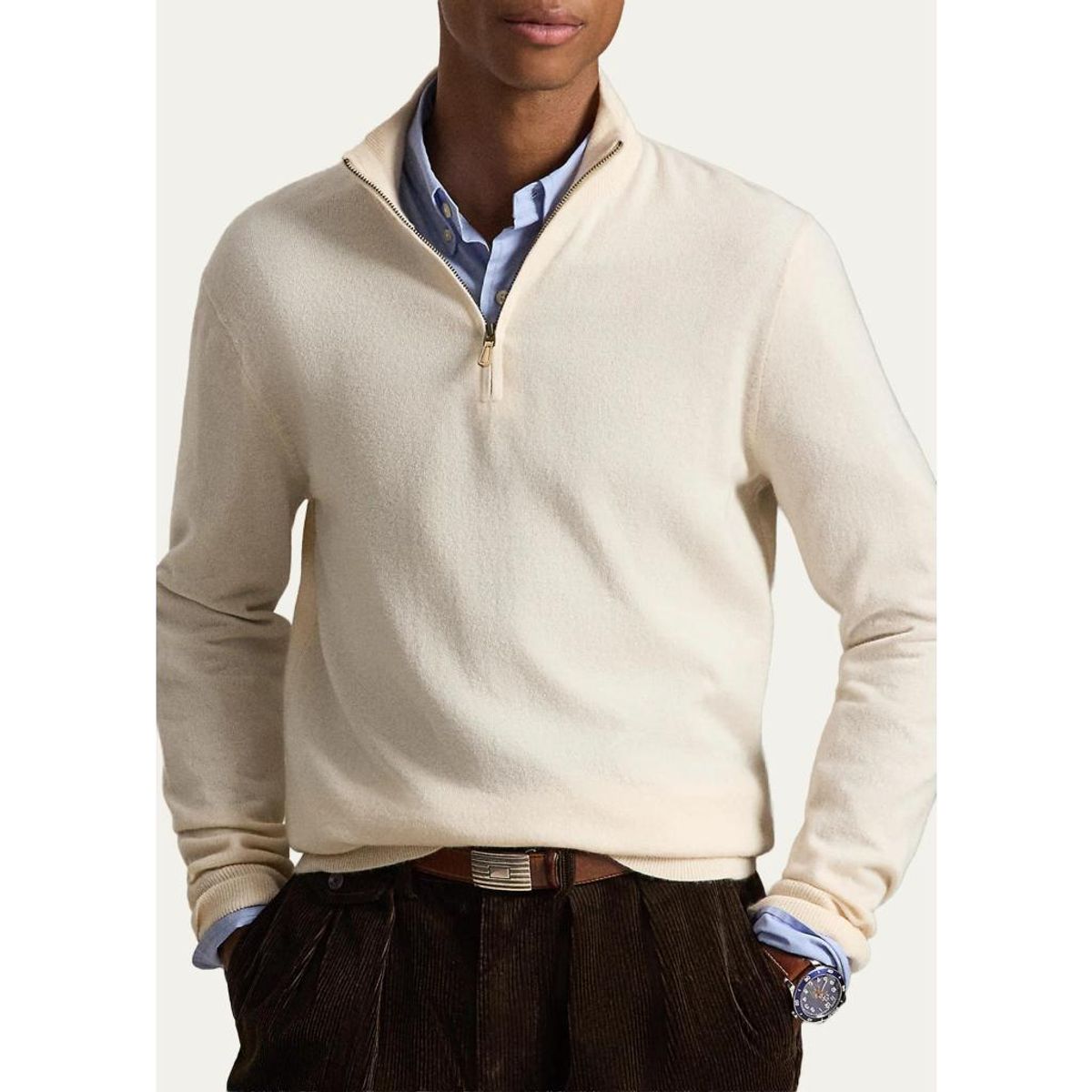 Cashmere Quarter-Zip Sweater