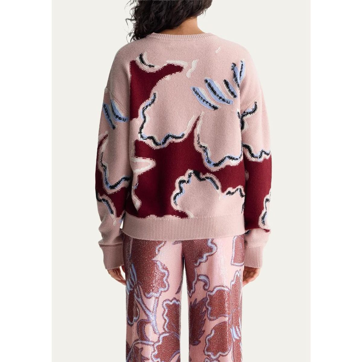 Mirella Floral Intarsia Wool-Cashmere Sweater