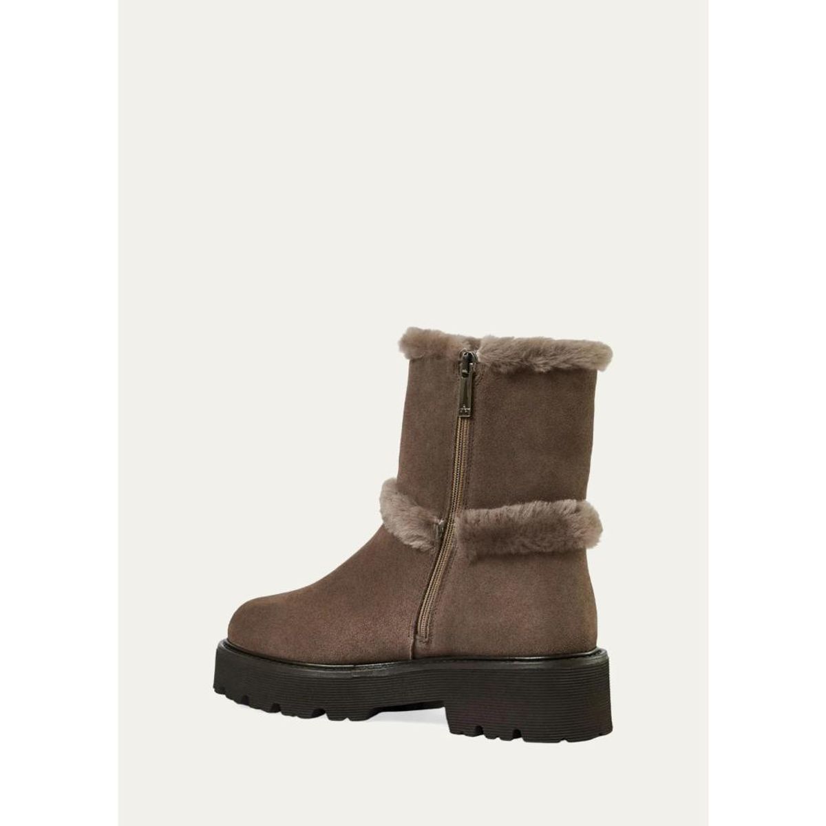 Ella Shearling-Trimmed Waterproof Ankle Boots