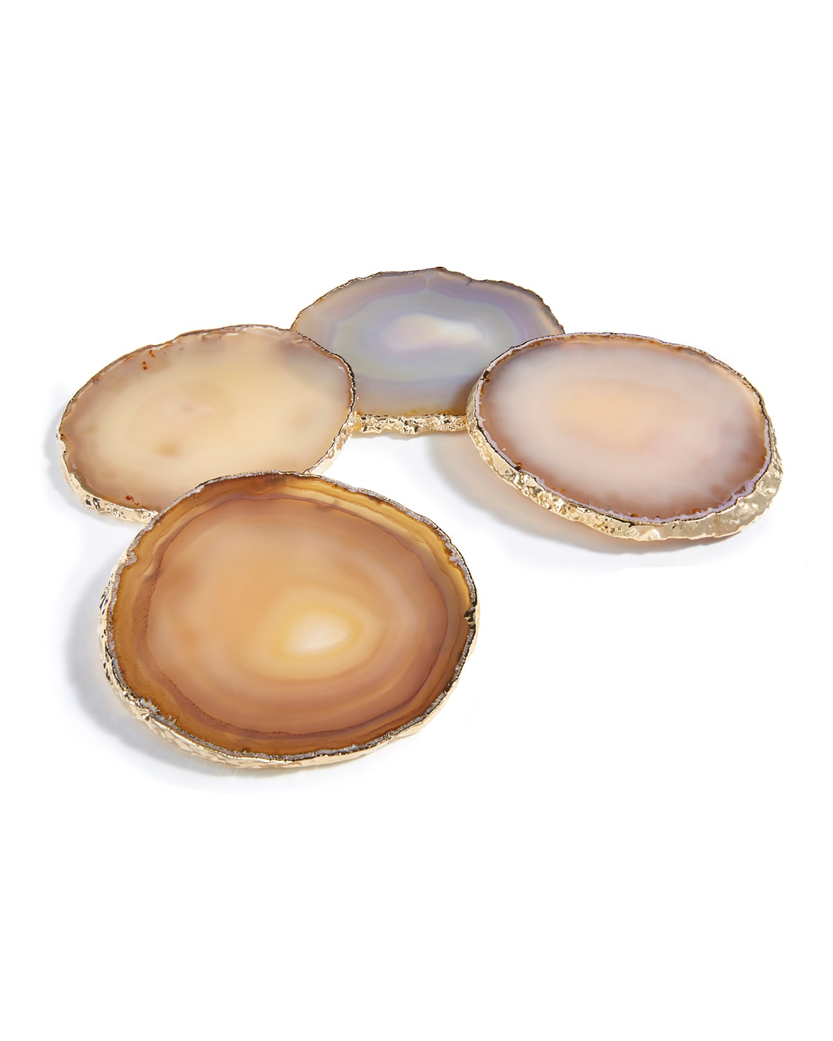 Shop Anna New York Agate & Gold Coasters, Set Of 4 In Unassigned