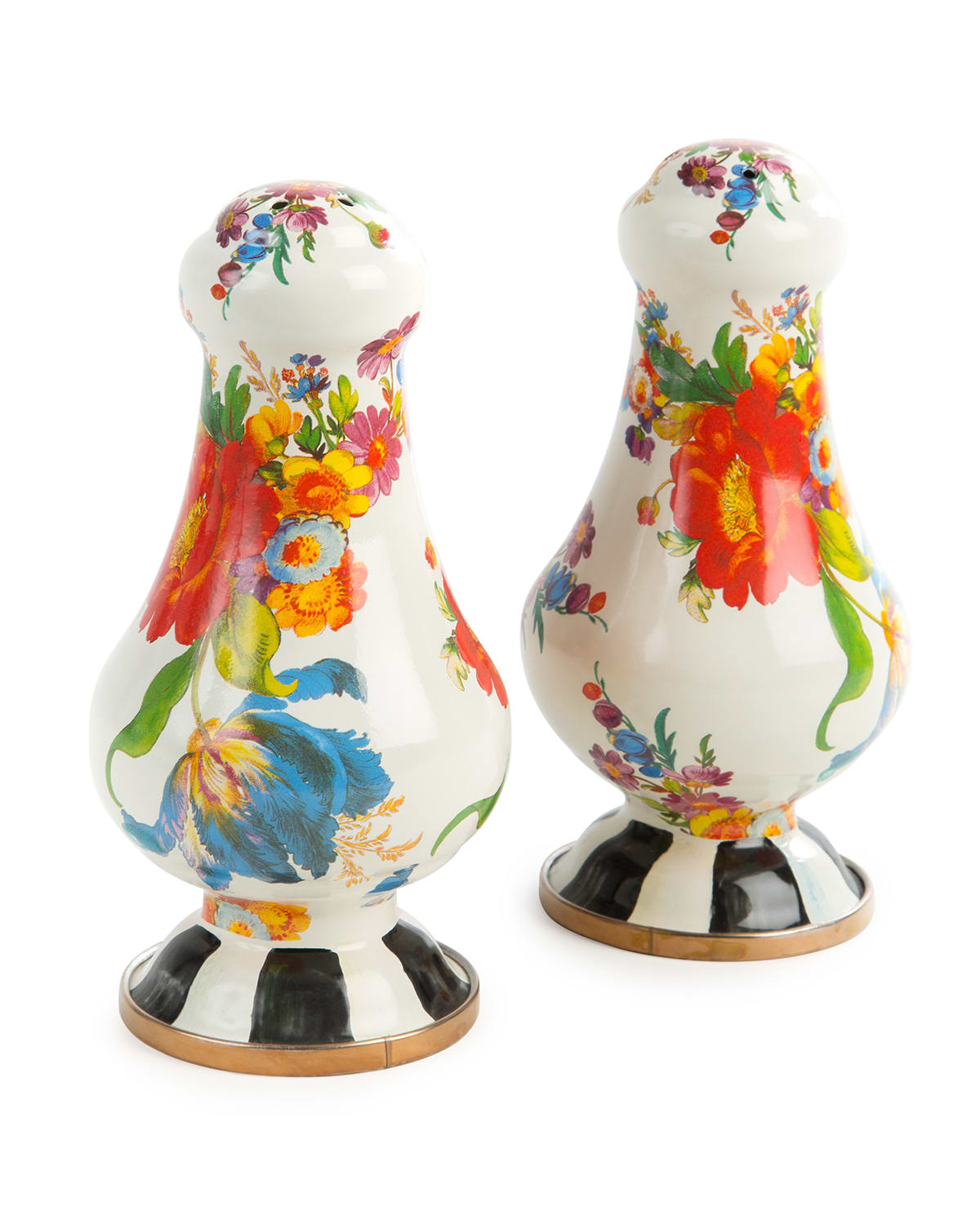 Mackenzie-childs Flower Market Large Salt & Pepper Set