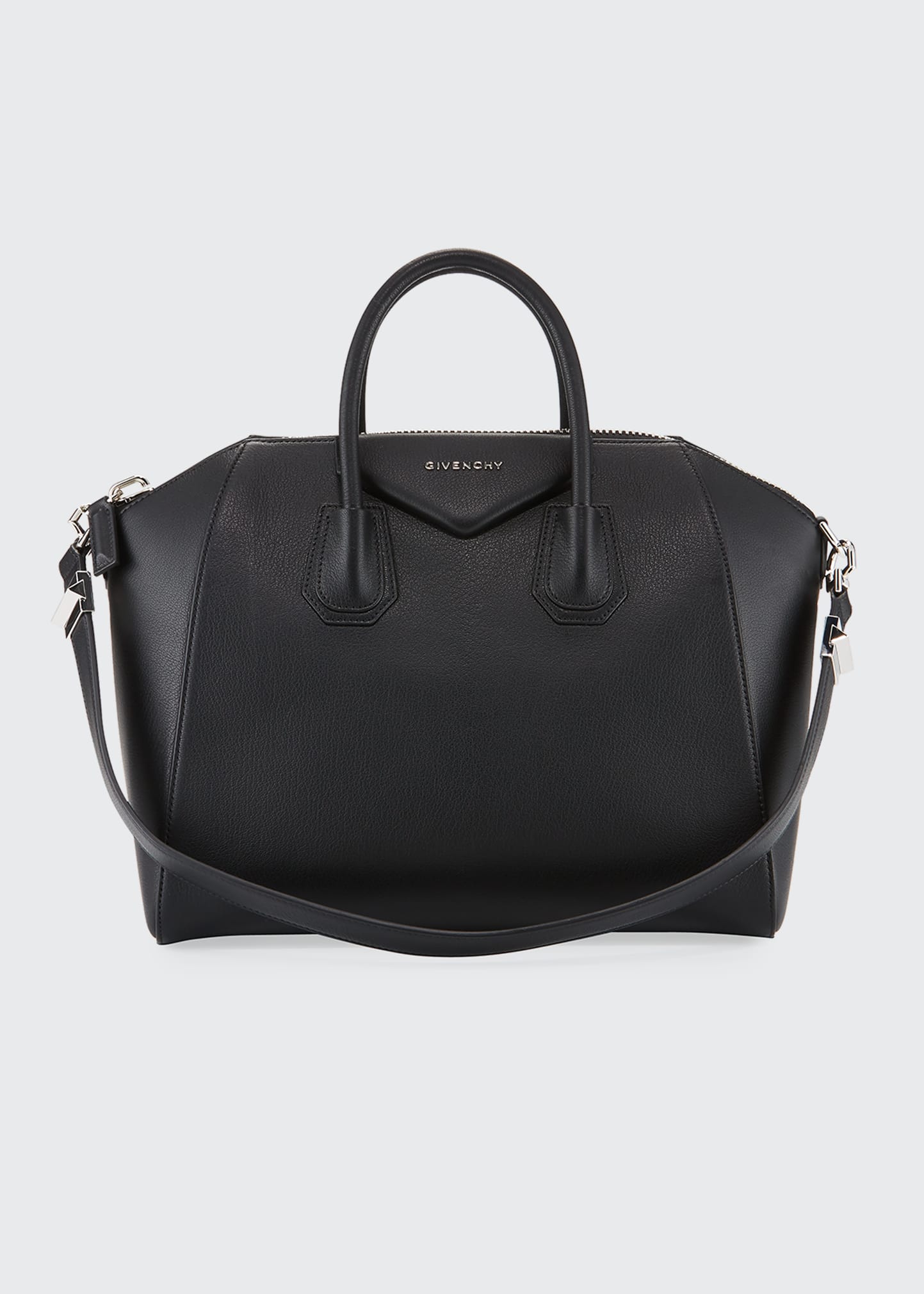 Givenchy Antigona Medium Top Handle Bag In Grained Leather In Black