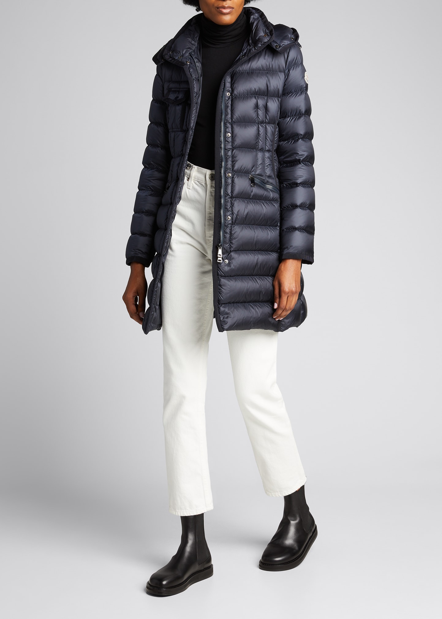 Hermine grosgrain trim quilted down puffer coat online