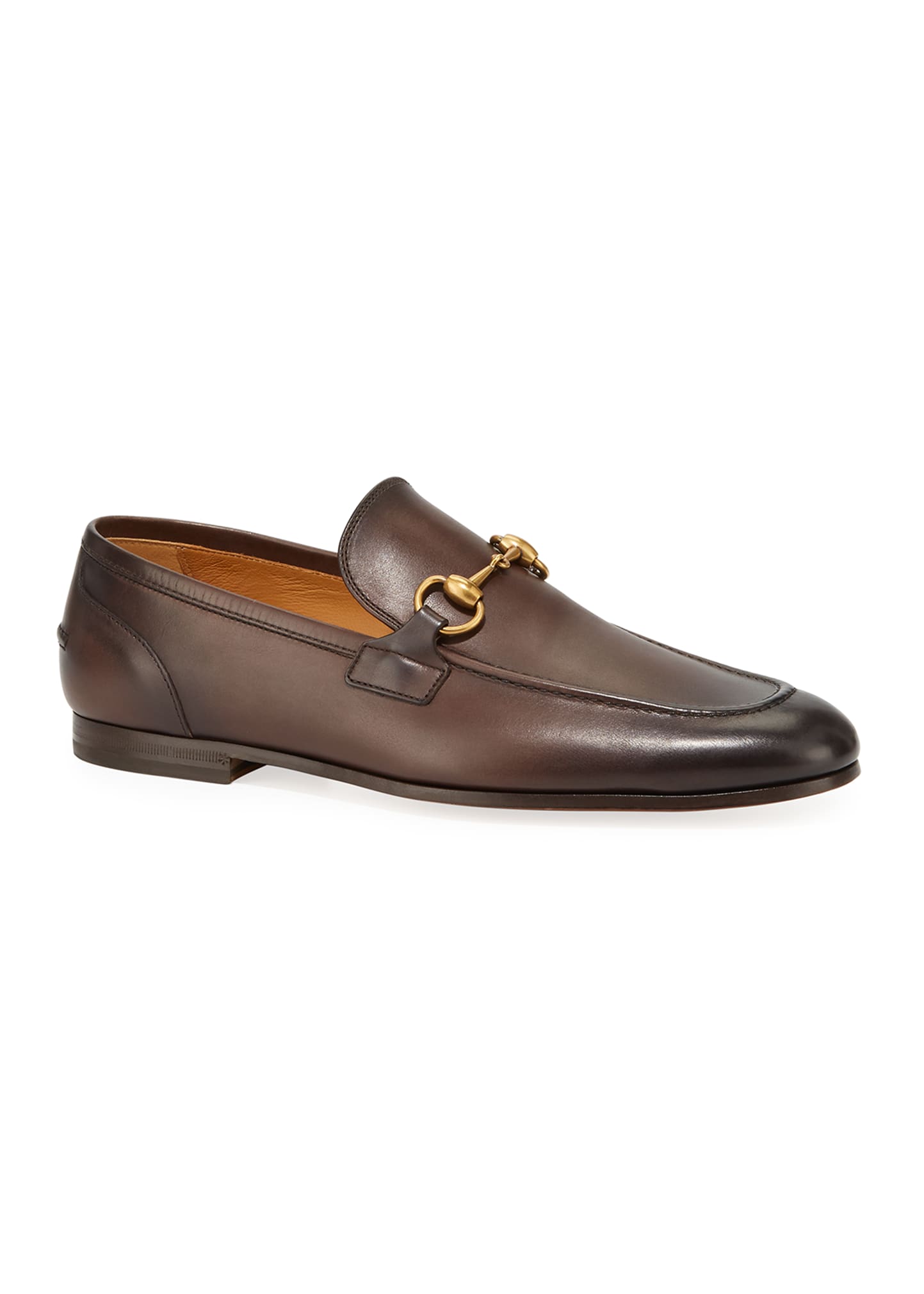 Gucci Jordaan Leather Loafer In Fondente