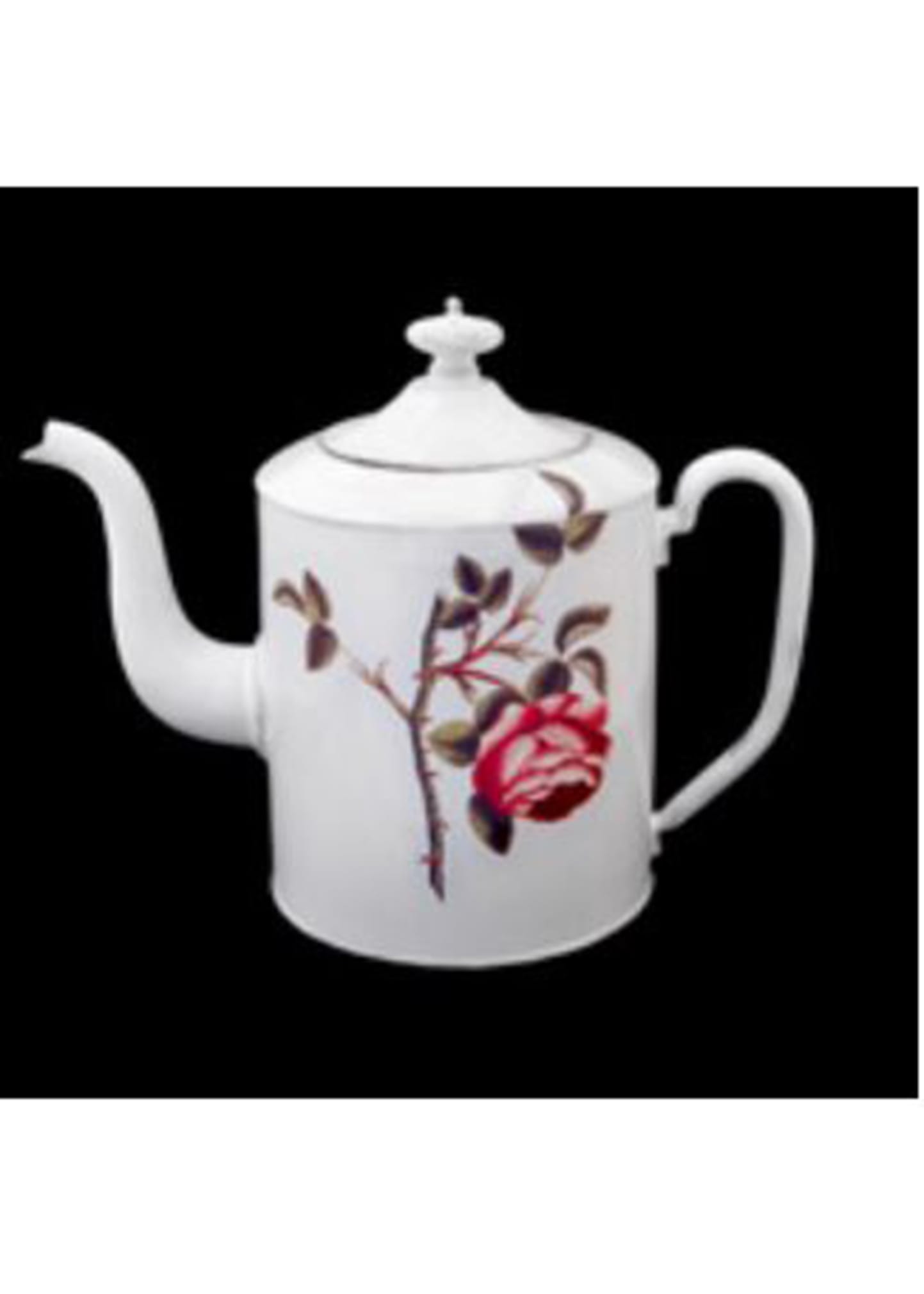 Astier De Vilatte Rosa Centifolia Teapot 12.2" In White