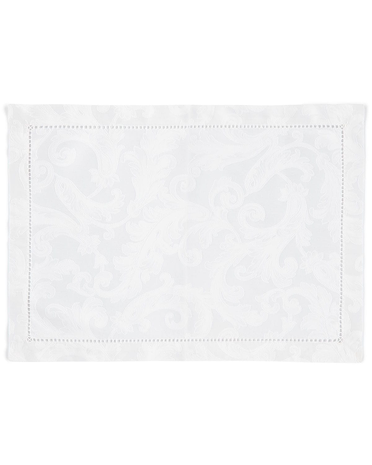 Sferra Acanthus Jacquard Placemats, Set Of 4 In White