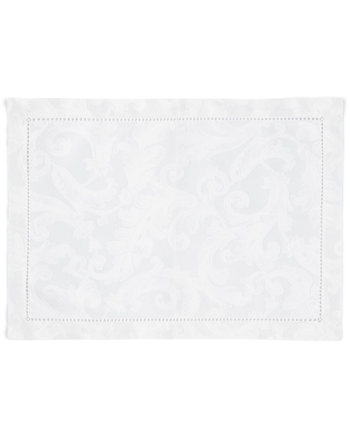 Sferra Plume Jacquard Placemats, Set Of 4 In White