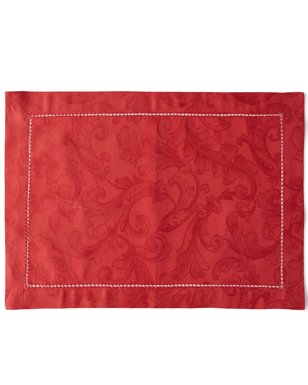 Sferra Acanthus Jacquard Placemats, Set Of 4 In Garnet