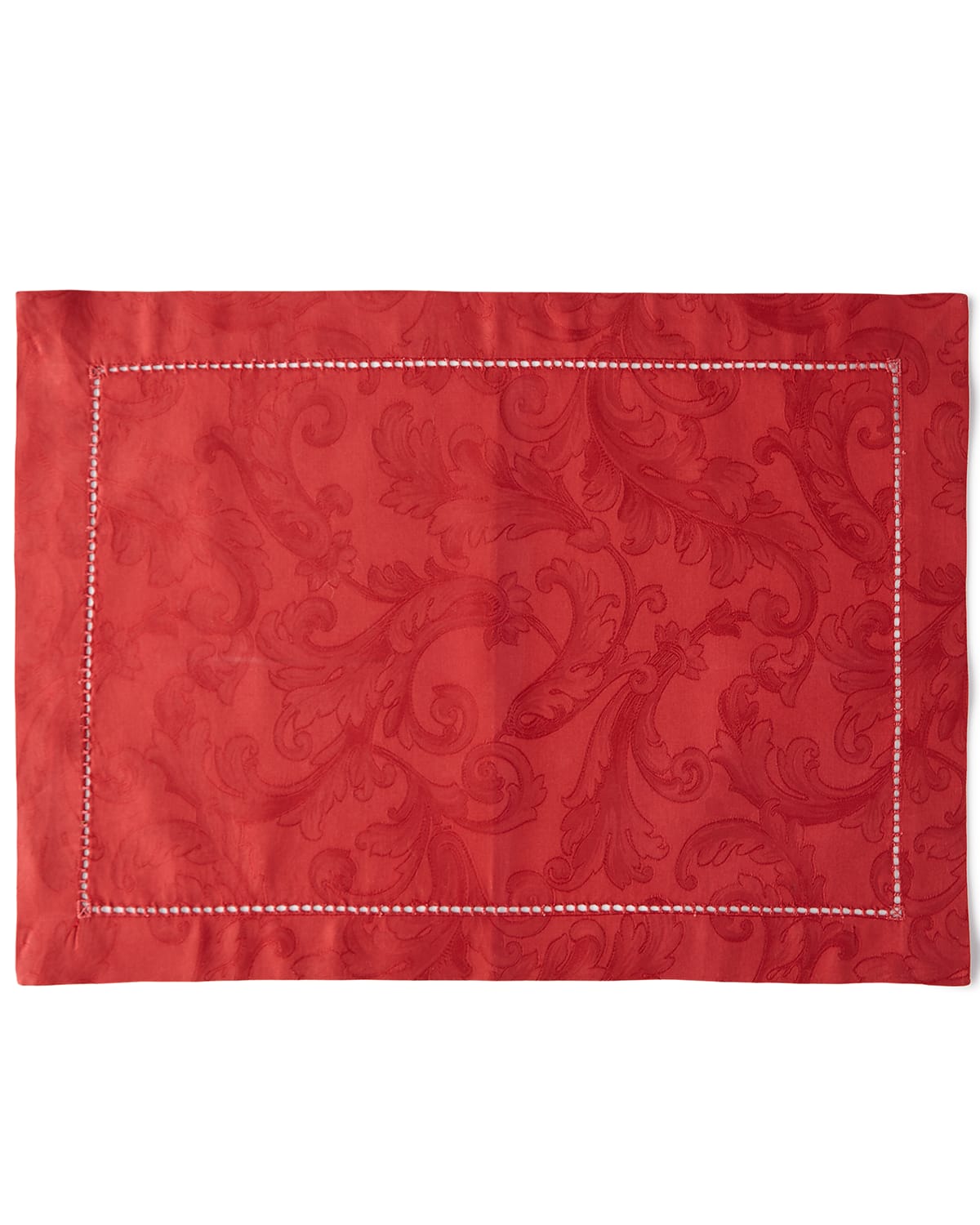 Sferra Plume Jacquard Placemats, Set Of 4 In Garnet