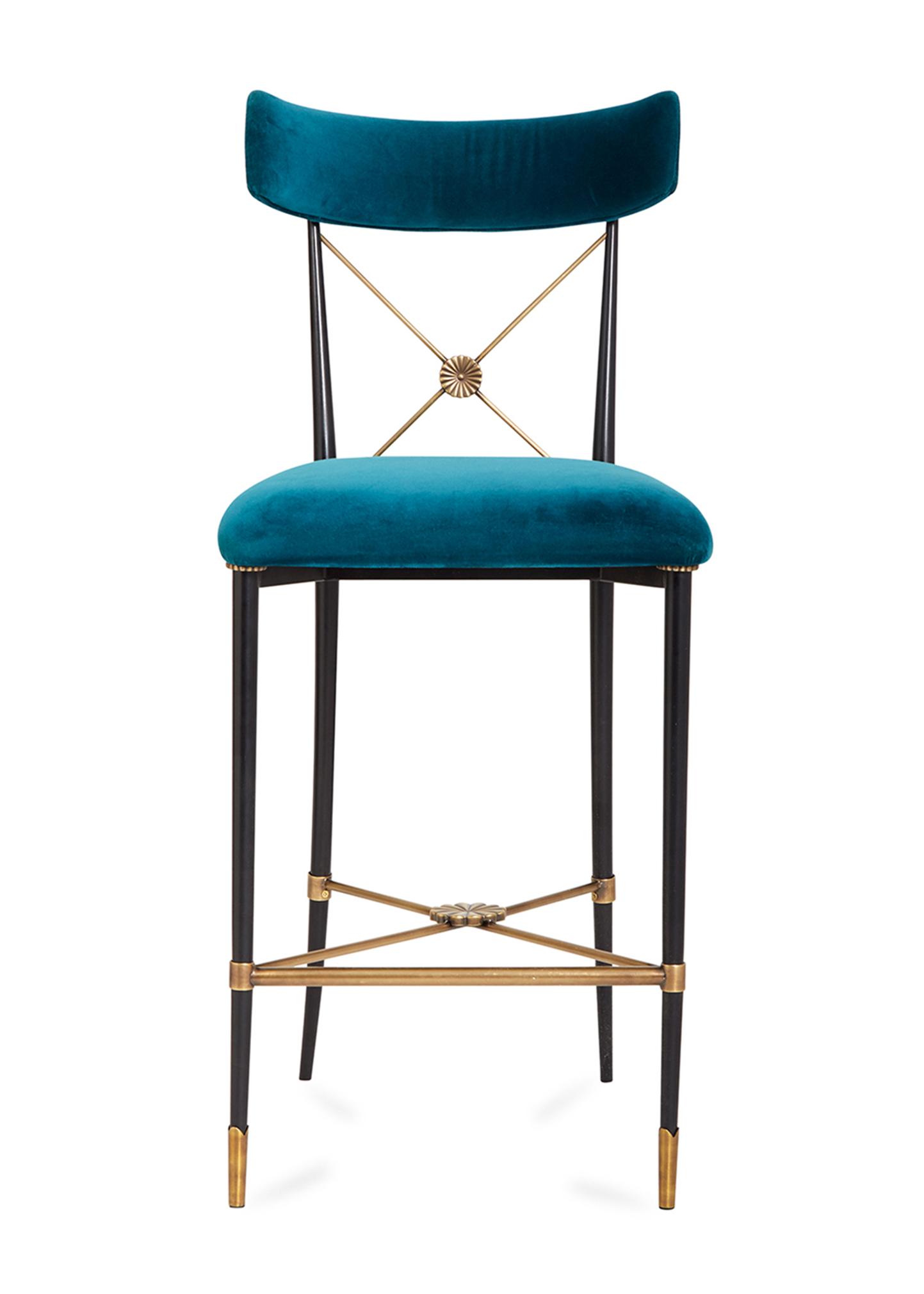 Jonathan Adler Rider Counter Stool, Blue In Blue