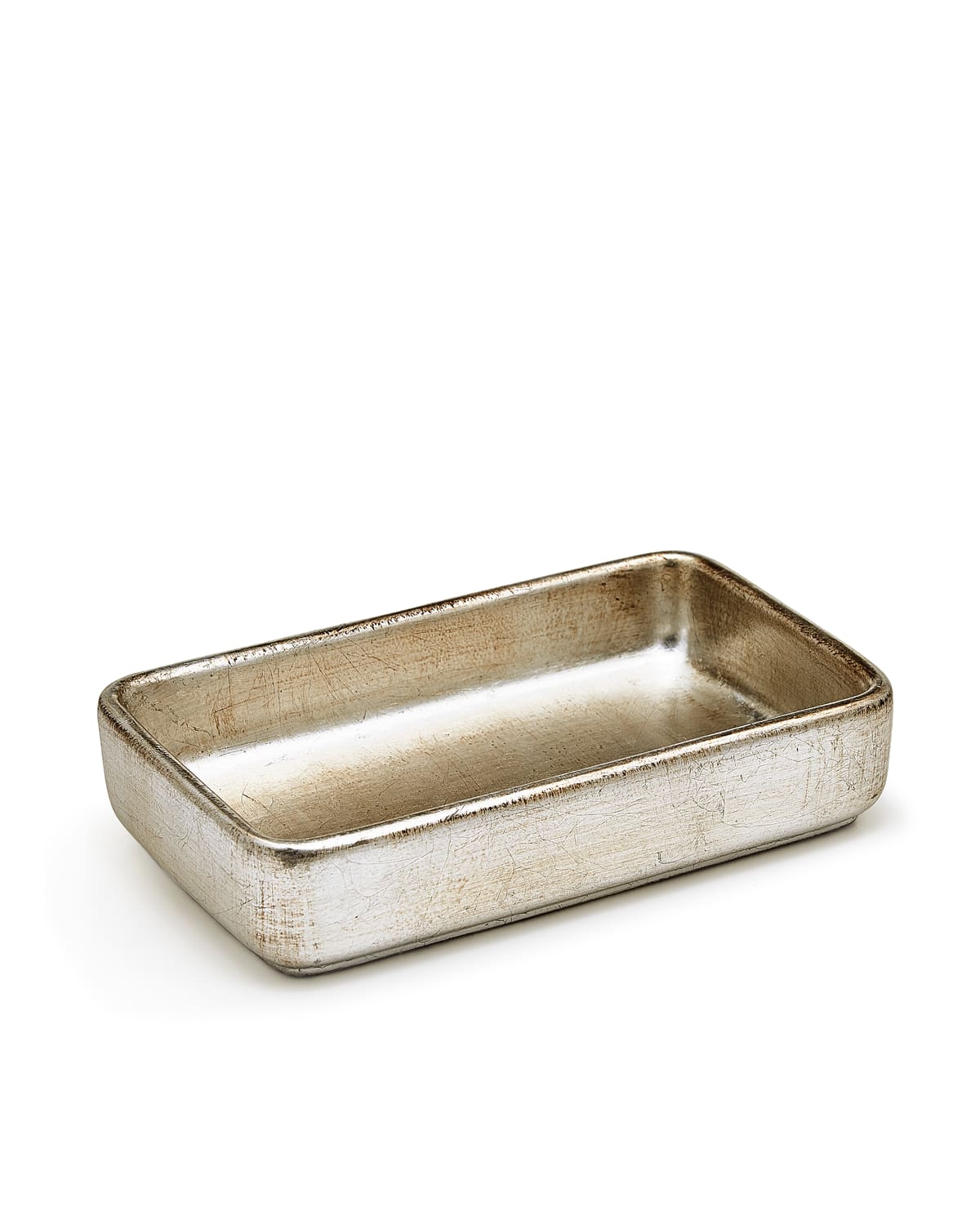 Labrazel Ava Gold Tone Towel Tray In Silver Leaf