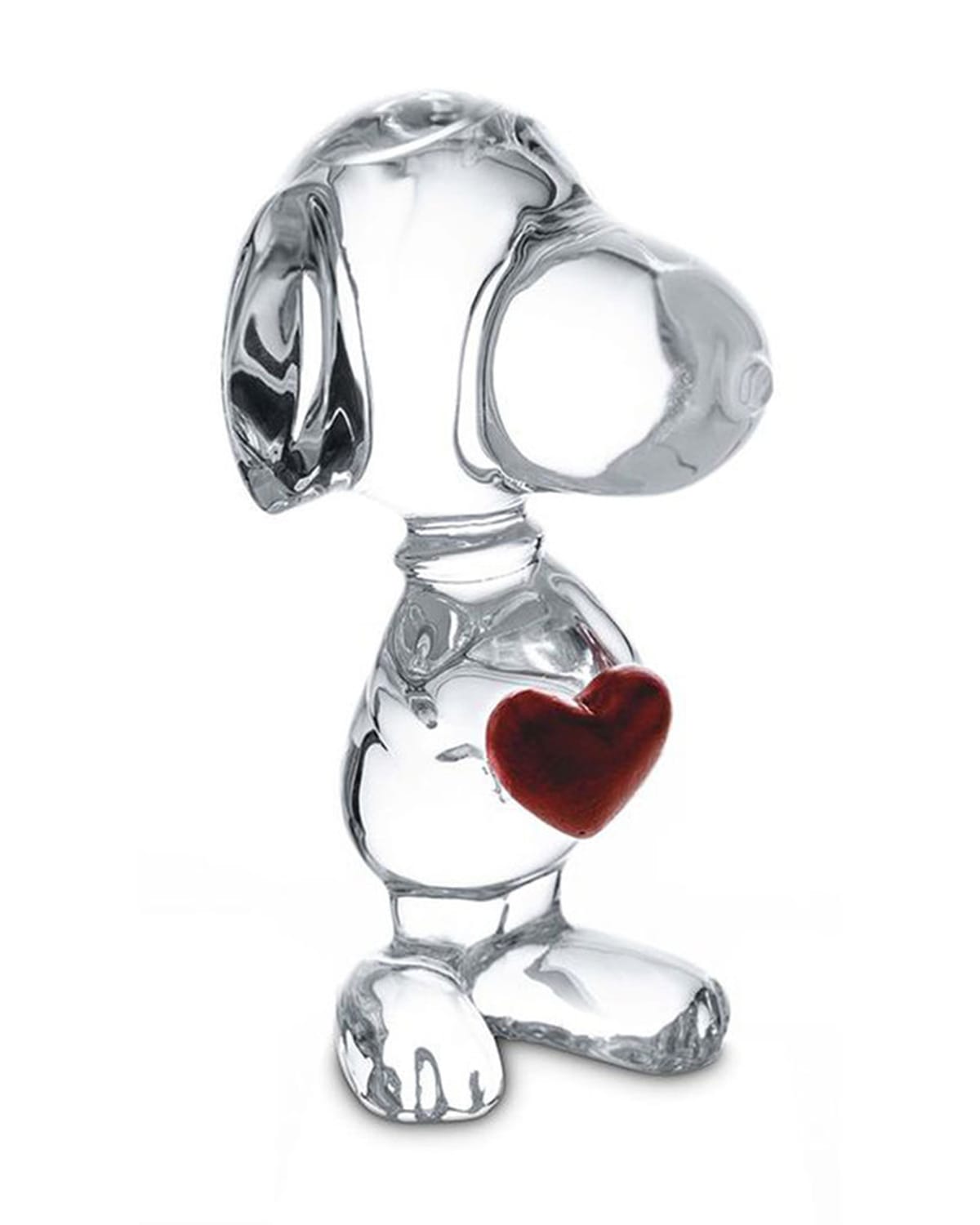 Baccarat Snoopy With Heart Figurine