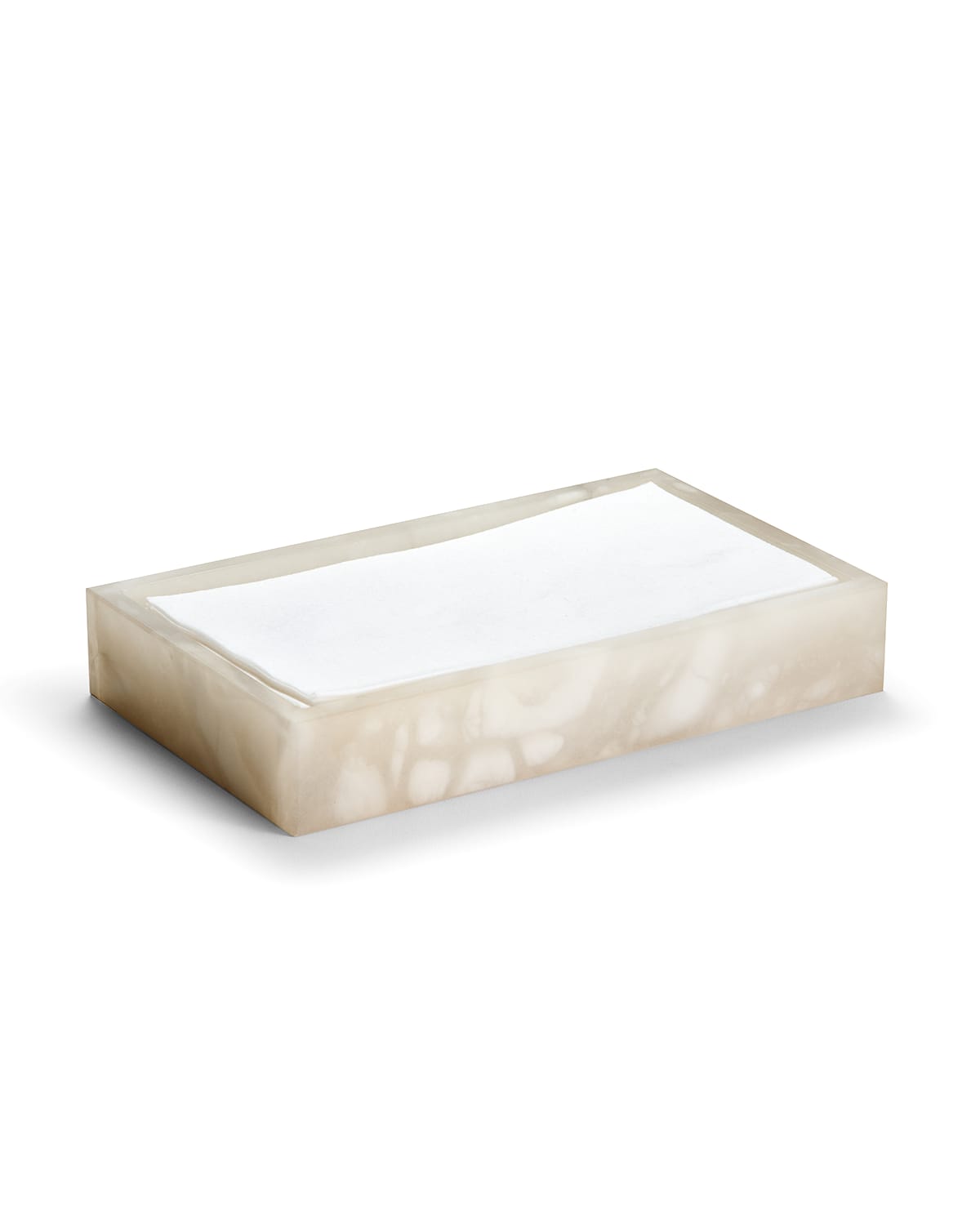 Labrazel Alisa Alabaster Towel Tray, Cream In Cream