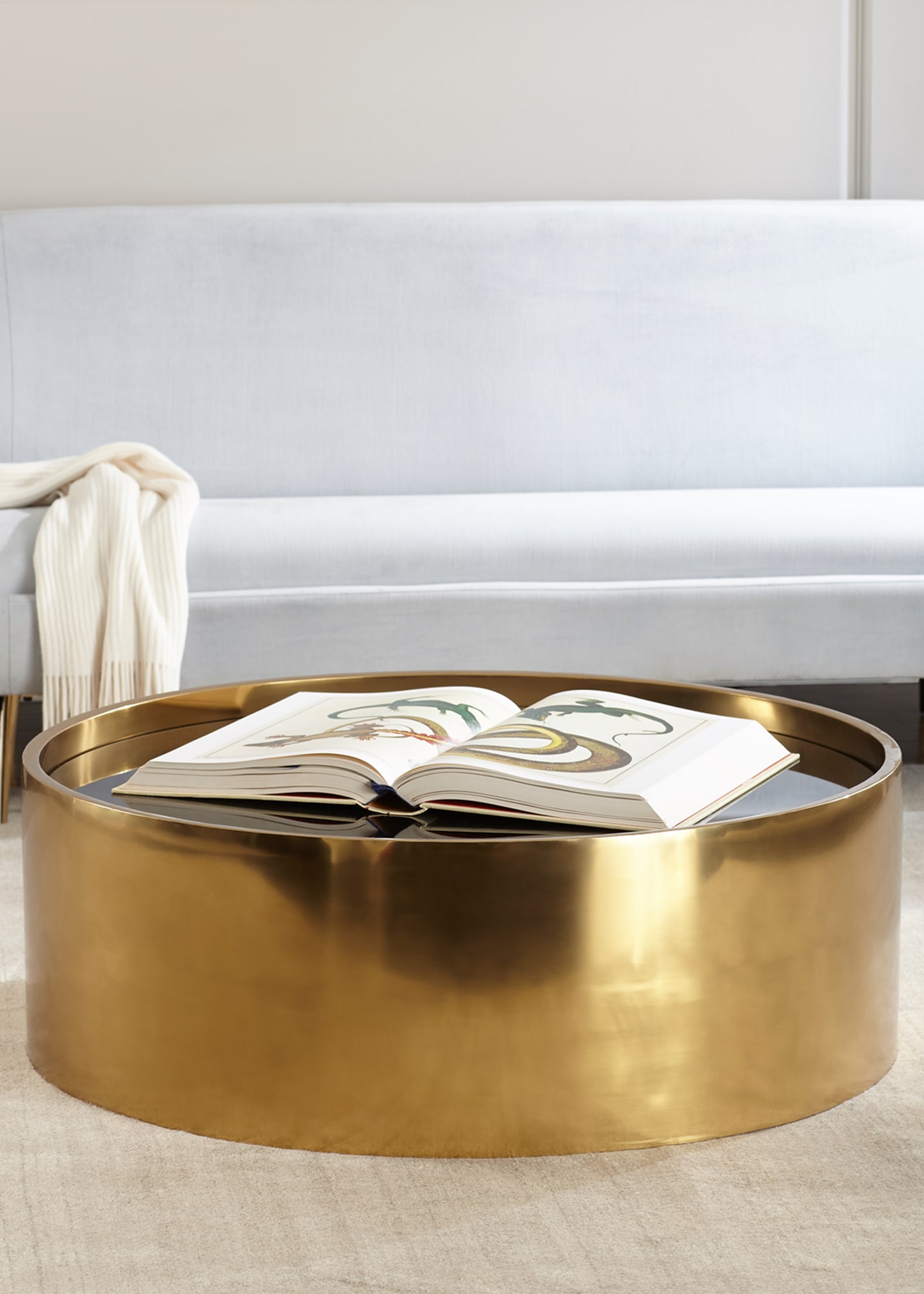 Shop Jonathan Adler Alphaville Cocktail Table In Gold