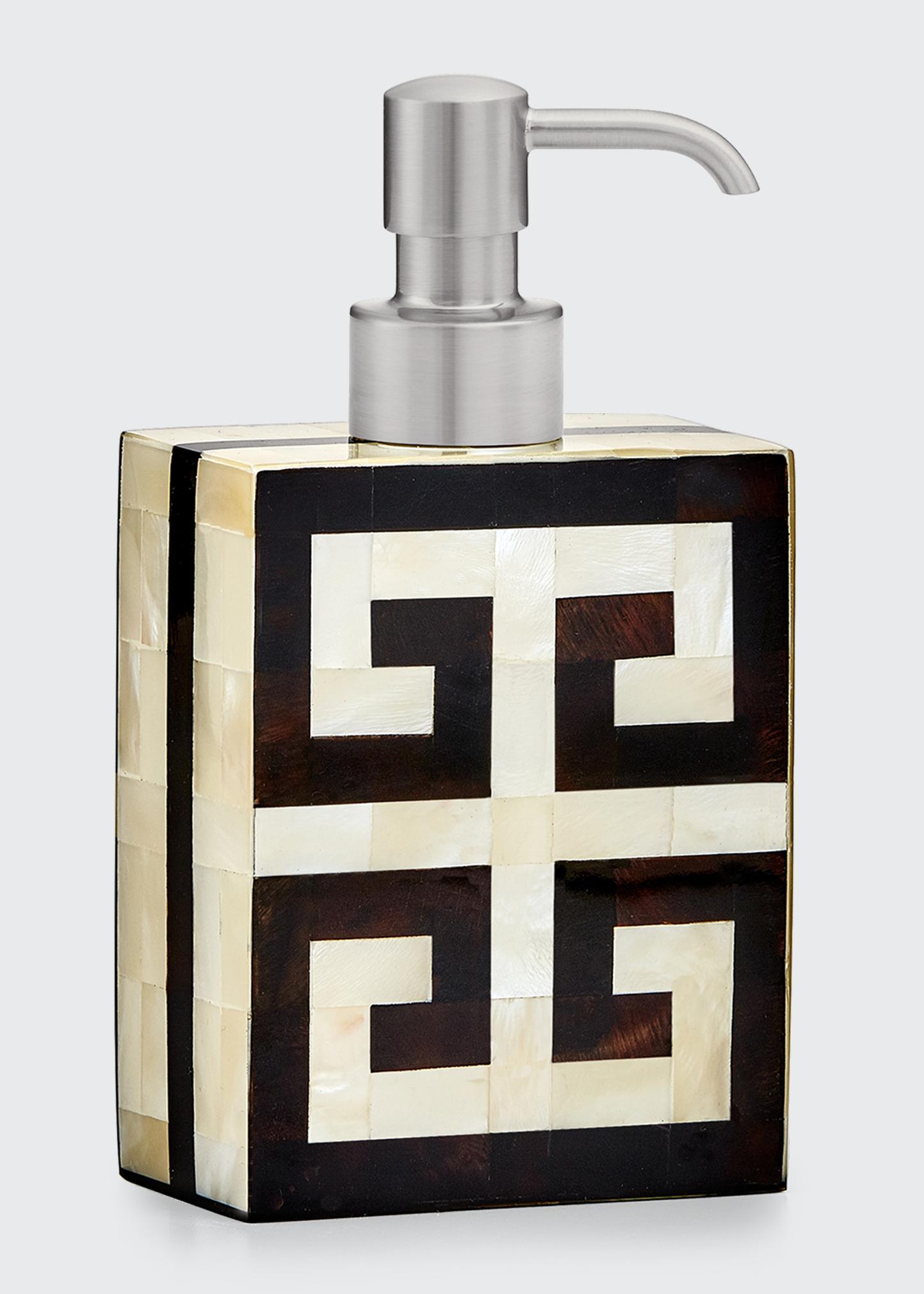 Labrazel Greek Key Pump Dispenser In Brushed Nickel