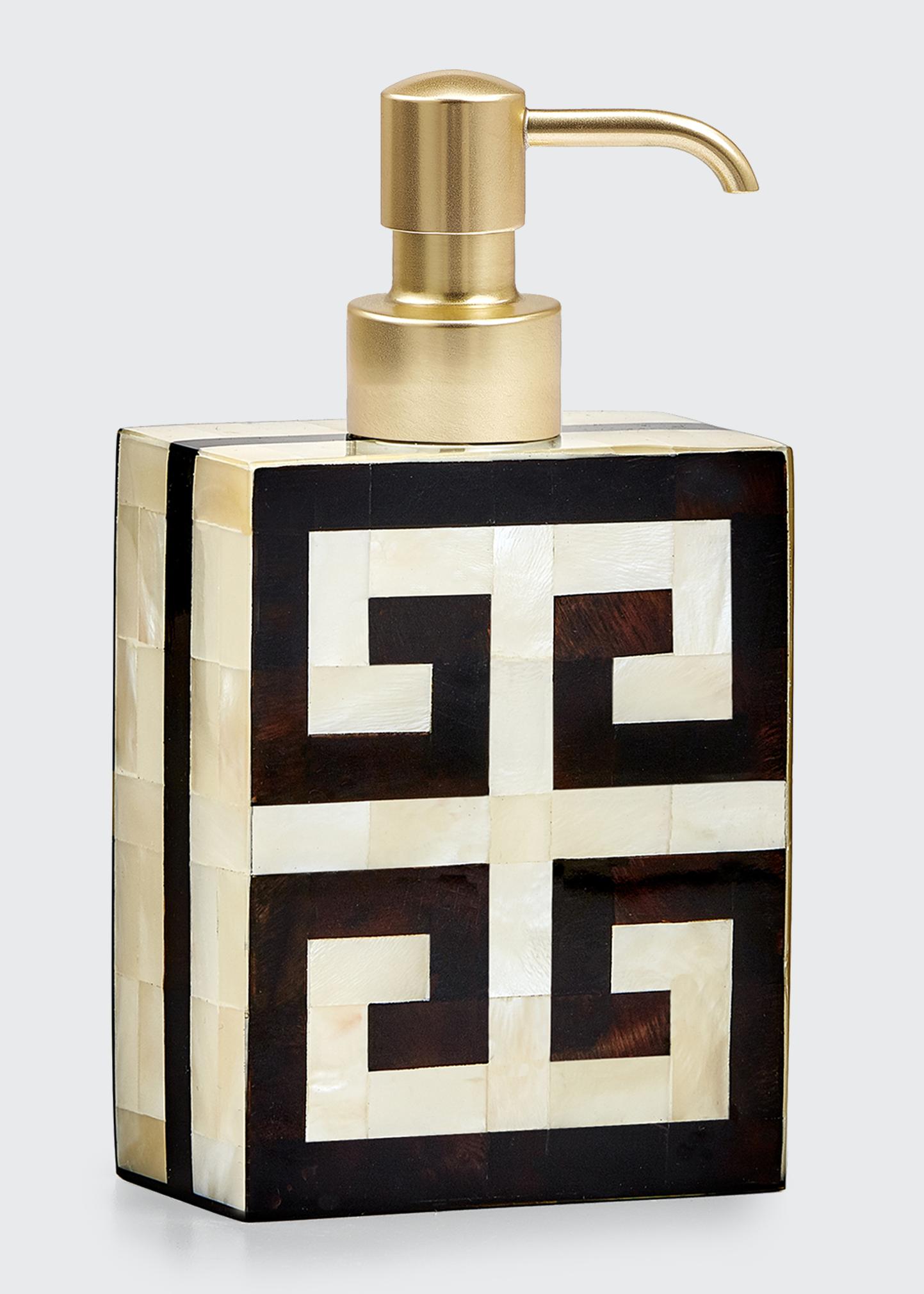 Labrazel Greek Key Pump Dispenser In Matte Brass