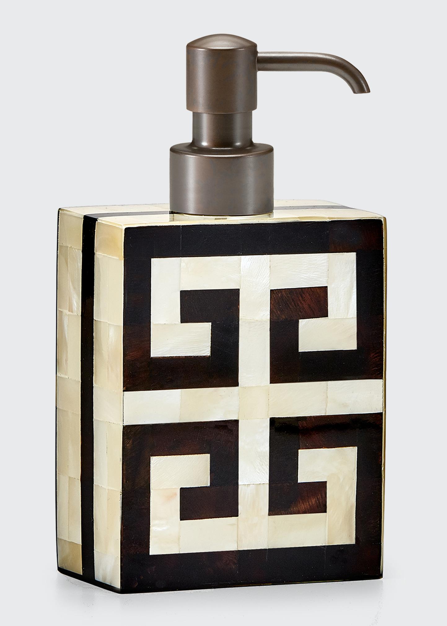 Labrazel Greek Key Pump Dispenser In Matte Bronze