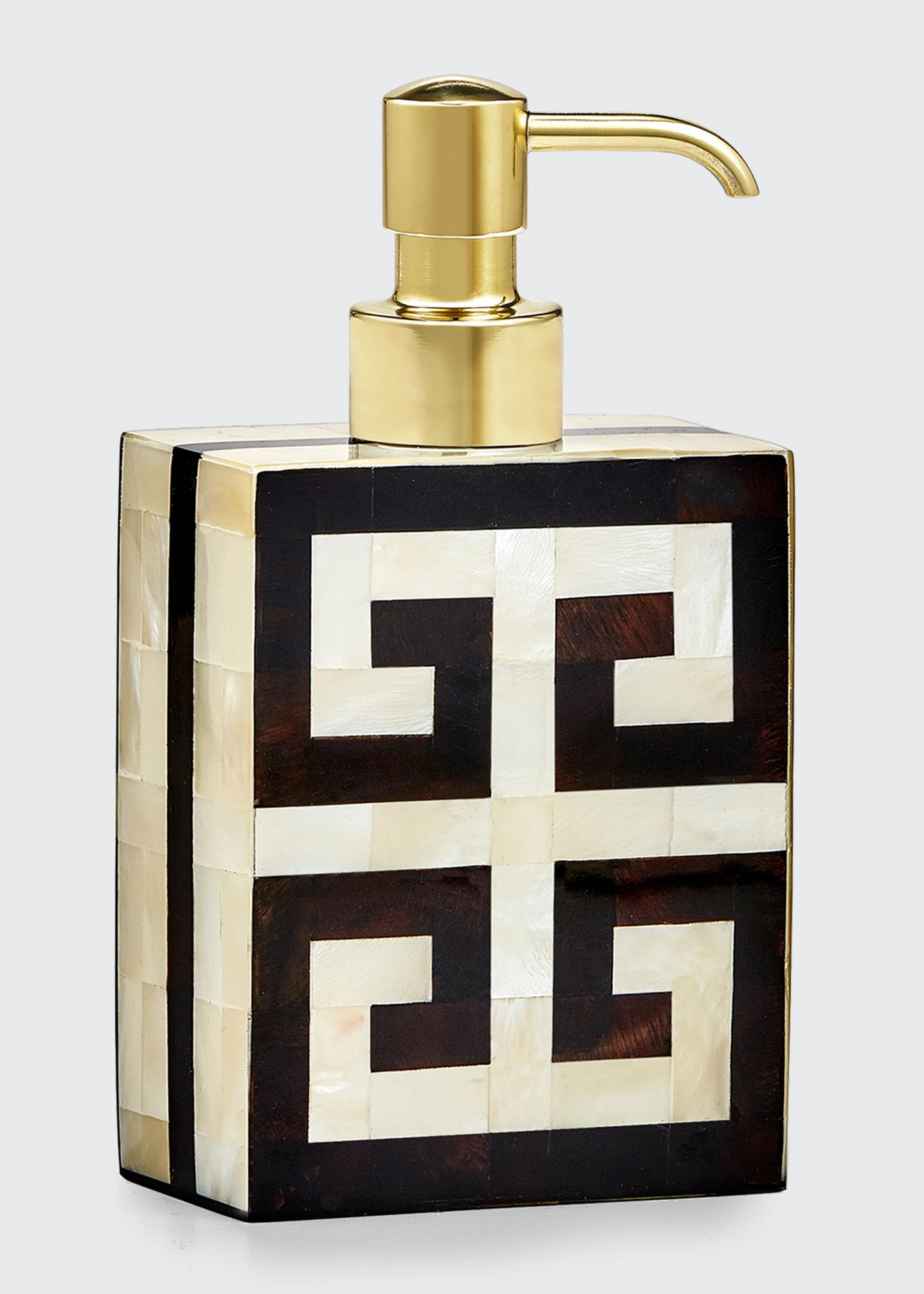 Labrazel Greek Key Pump Dispenser In Polished Brass