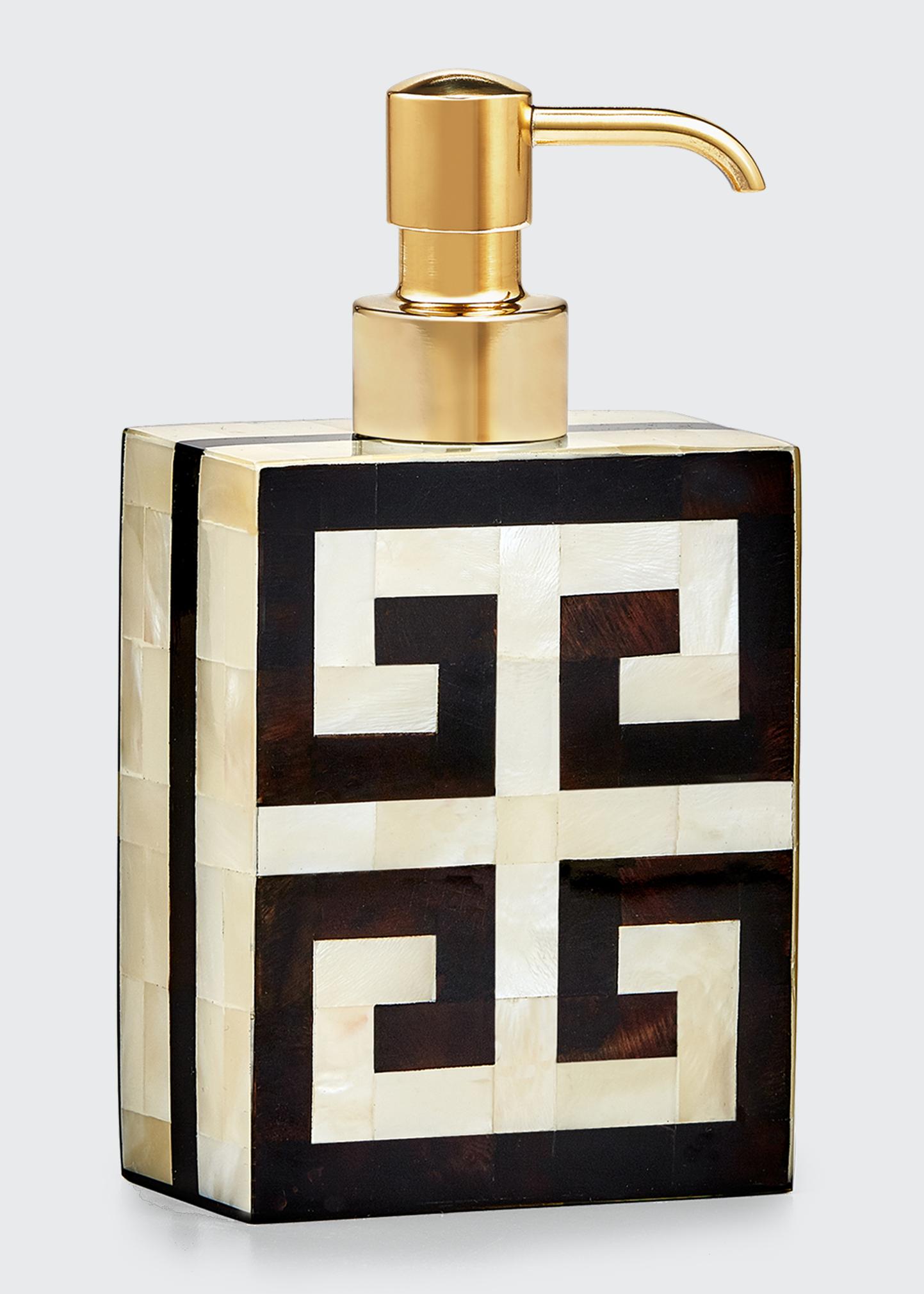 Labrazel Greek Key Pump Dispenser In Polished Gold