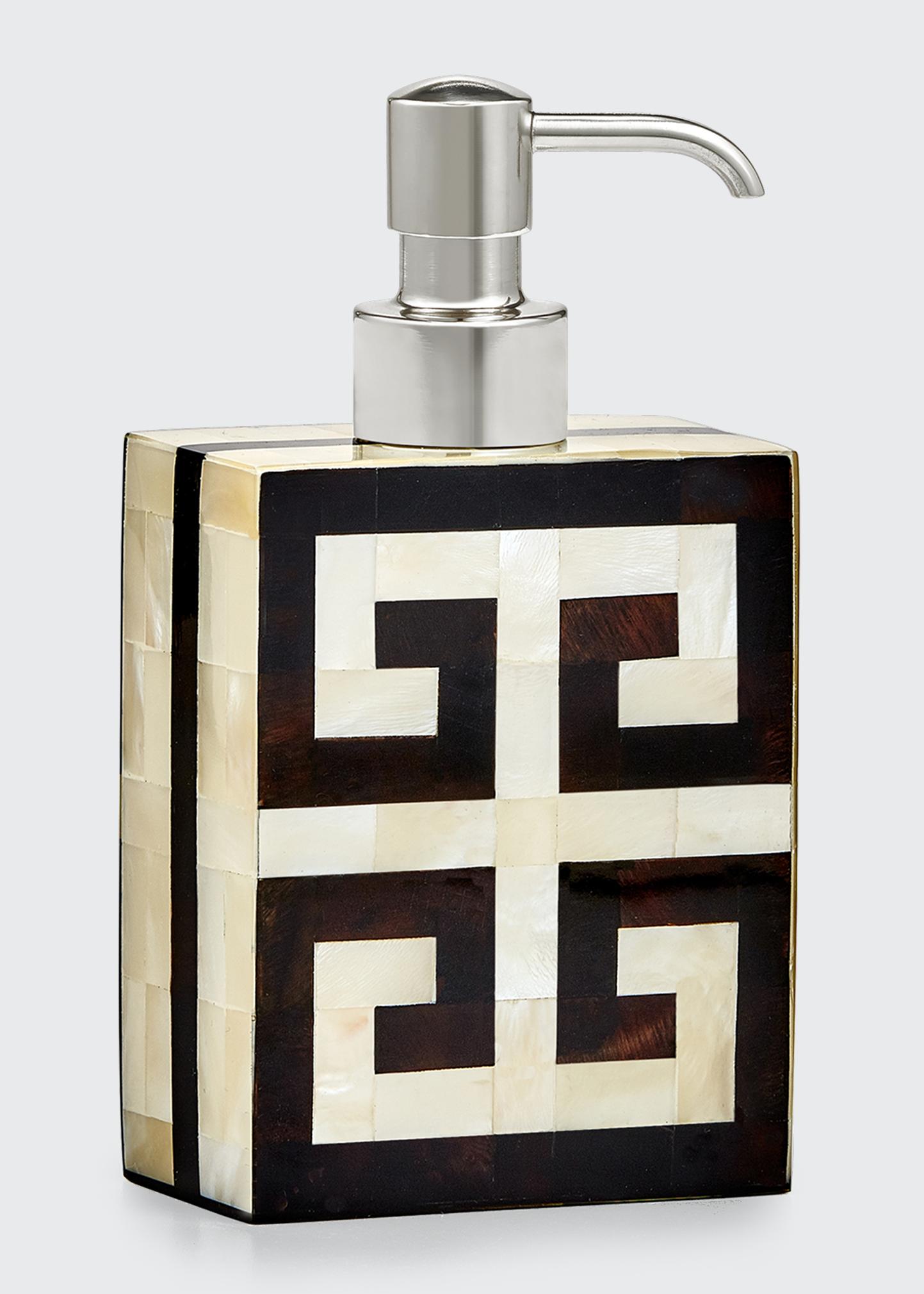 Labrazel Greek Key Pump Dispenser In Brushed Nickel