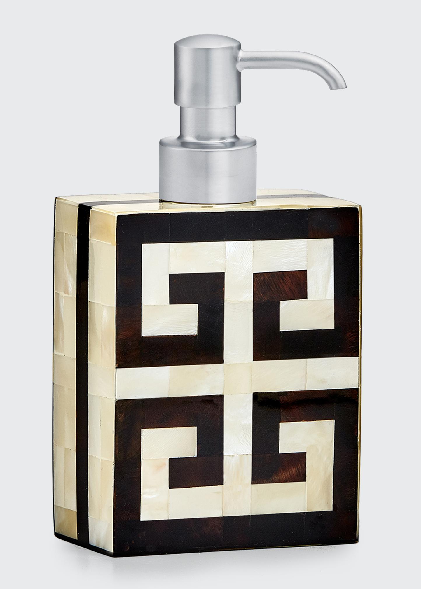 Labrazel Greek Key Pump Dispenser In Satin Chrome