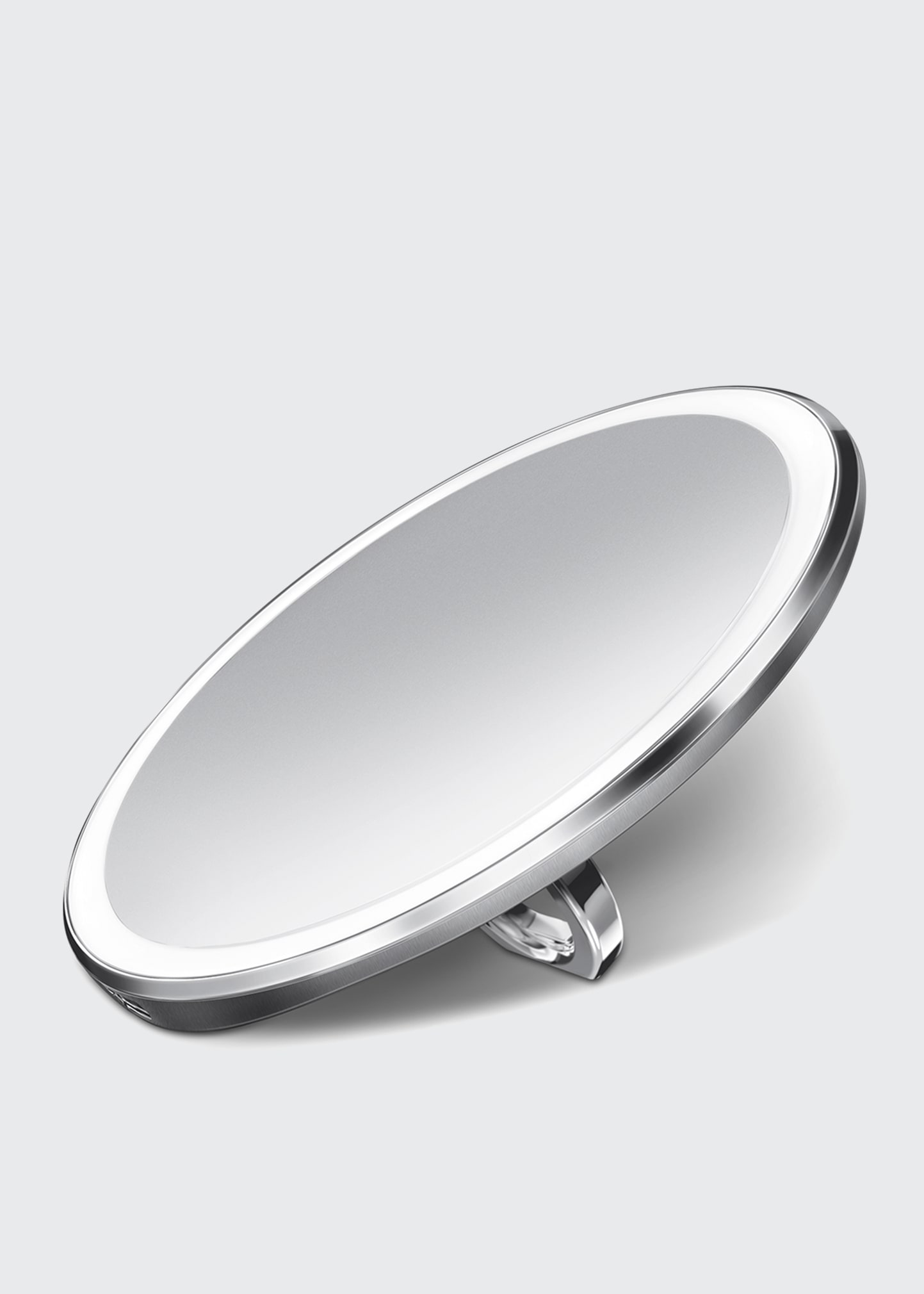 Simplehuman Sensor Makeup Mirror Compact, 3x Magnification In Brushed Silver