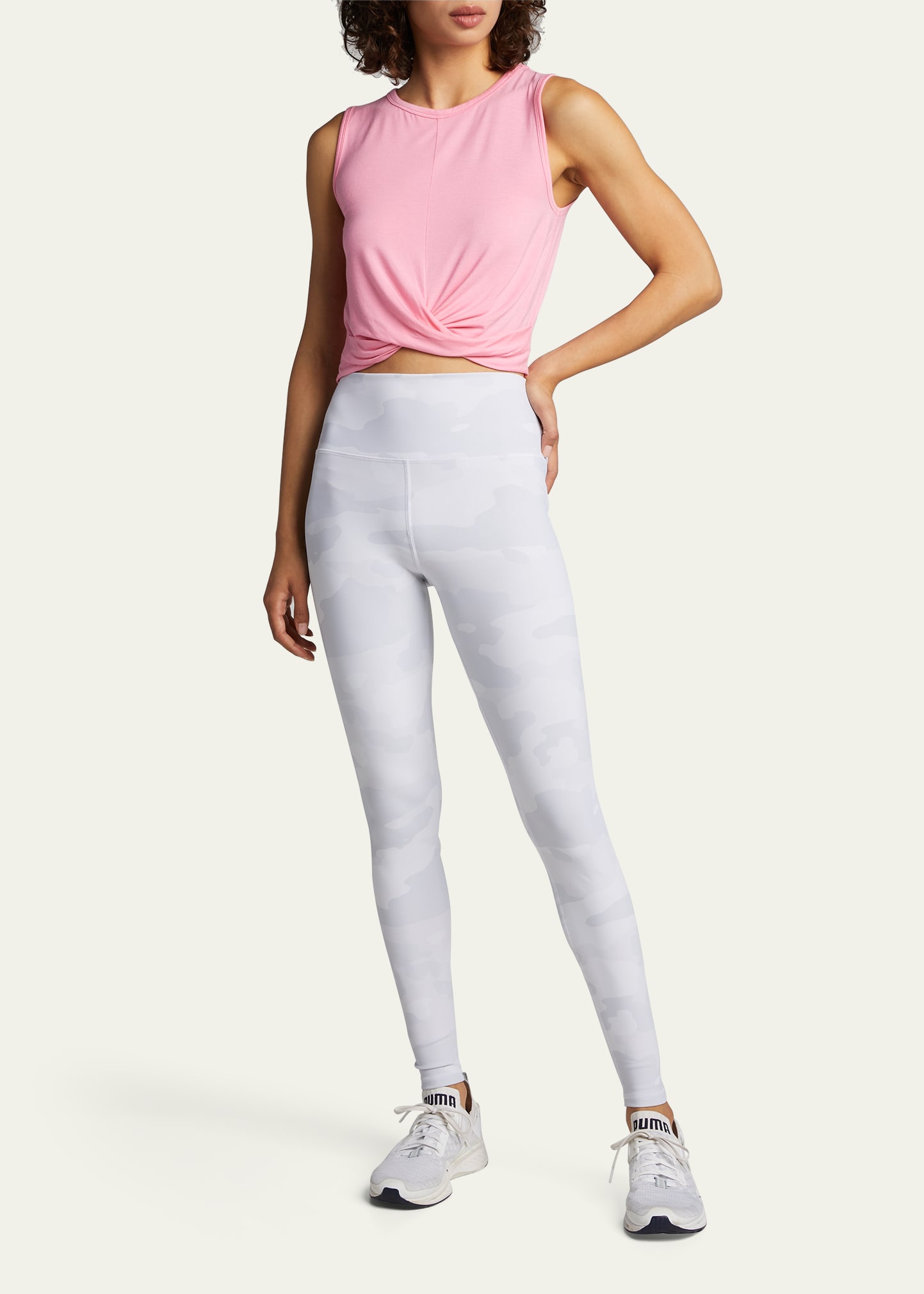 Shop Alo Yoga Cover Cropped Tank Top In White