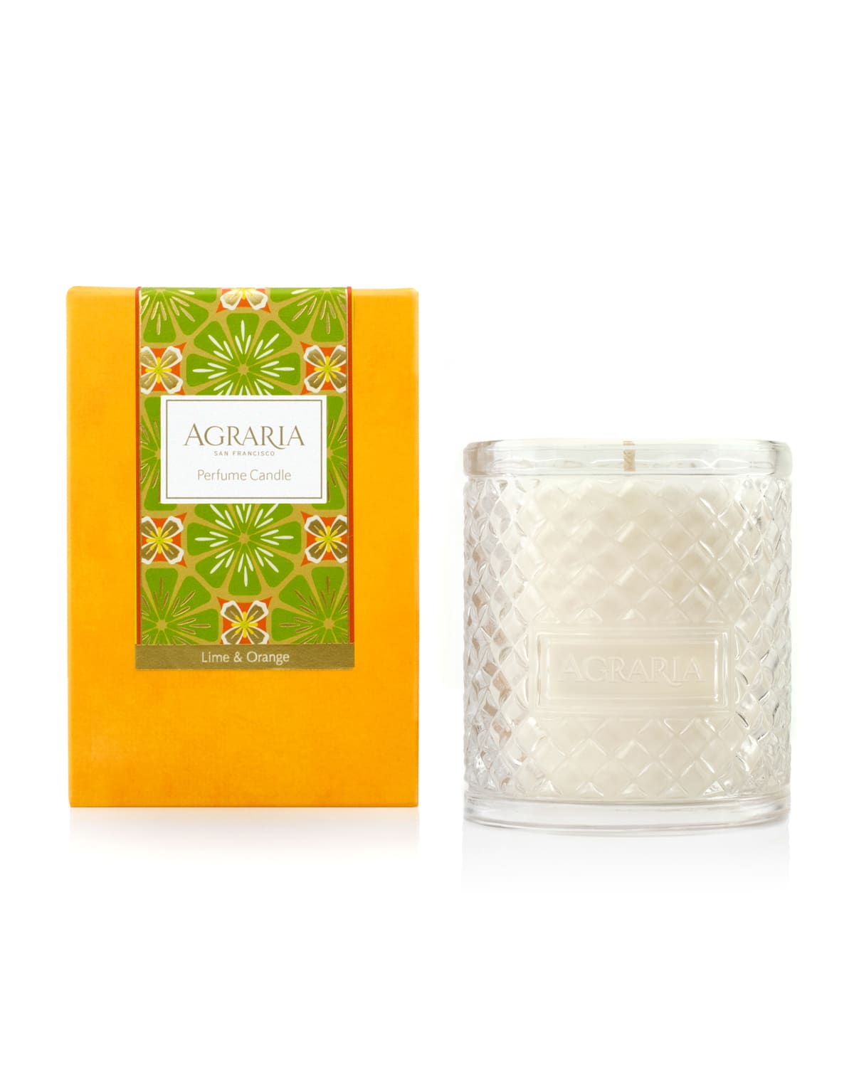 Agraria Lime & Orange Blossoms Woven Crystal Perfume Candle, 7 oz.