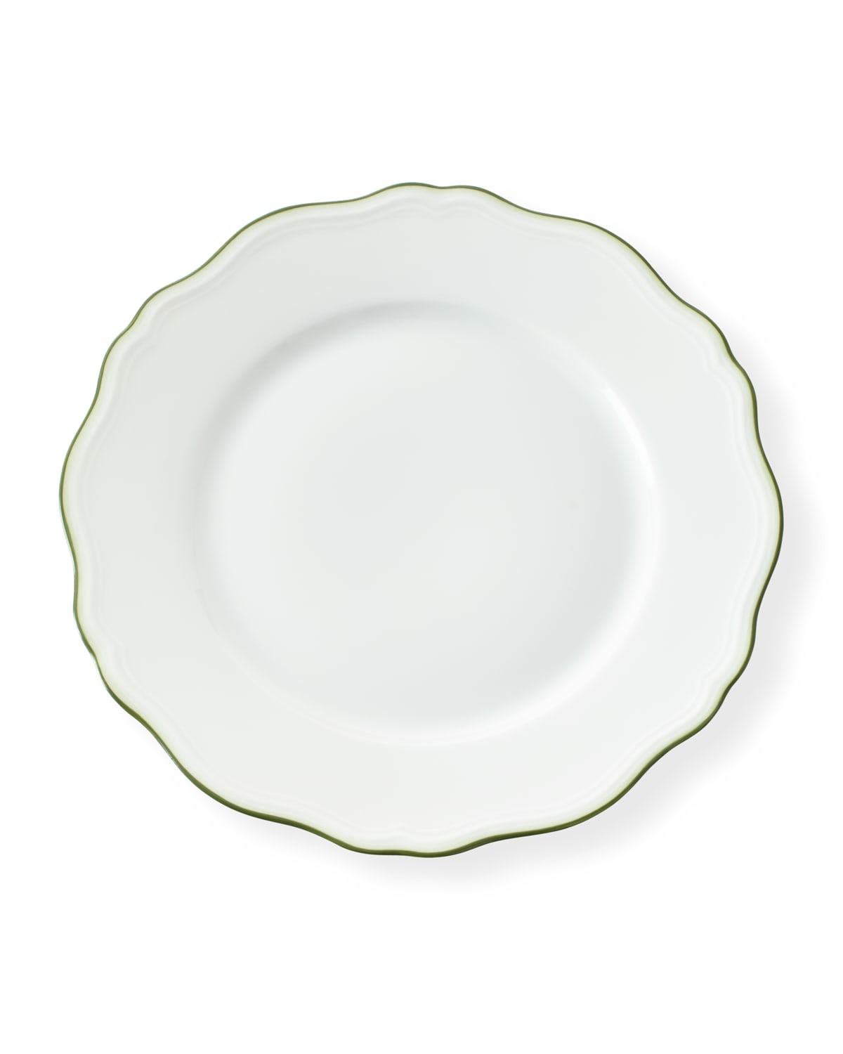 Shop Raynaud Touraine Double Filet Dinner Plate In White/green