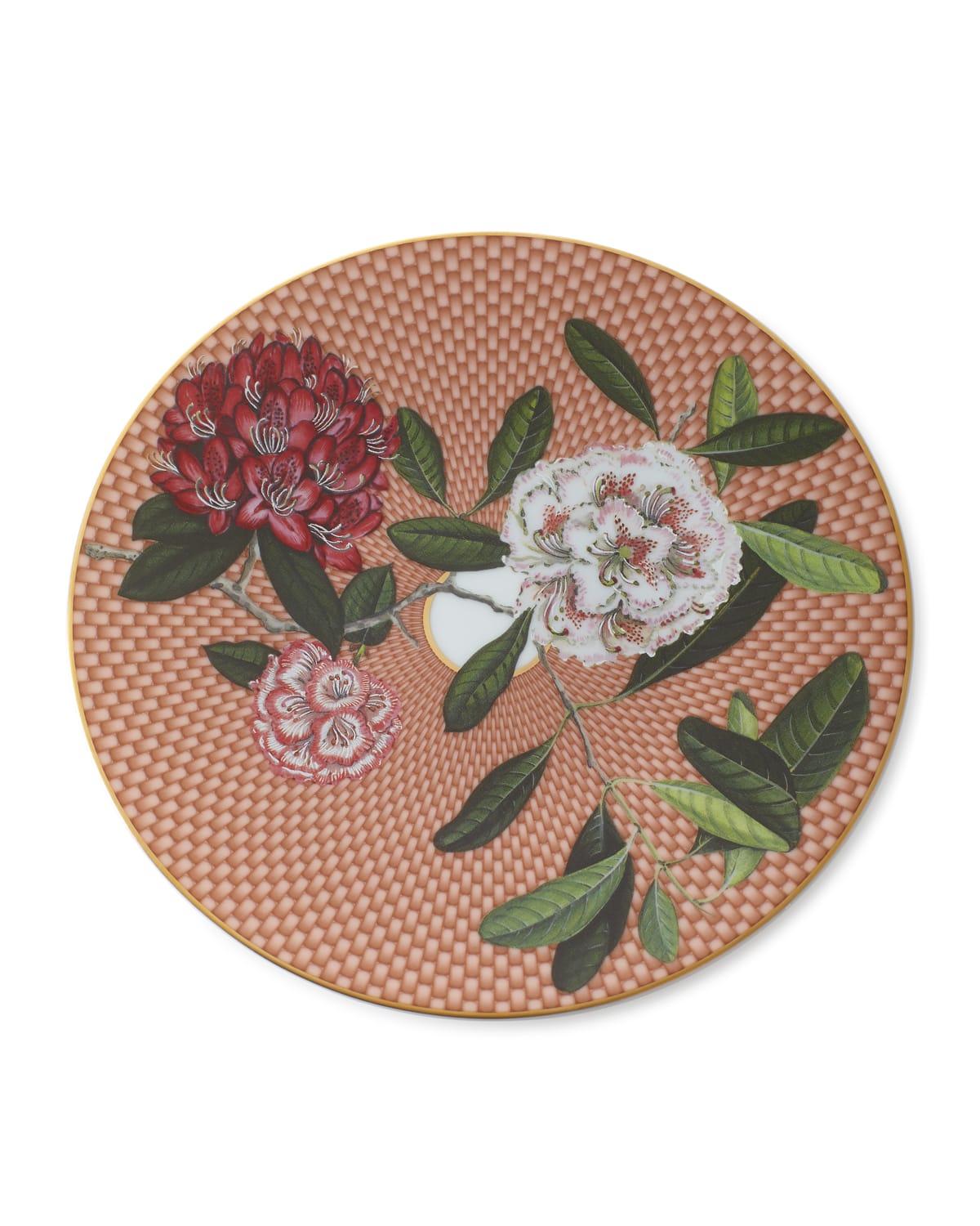 Shop Raynaud Tresor Fleuri Rhododendron Dessert Plate In Beige