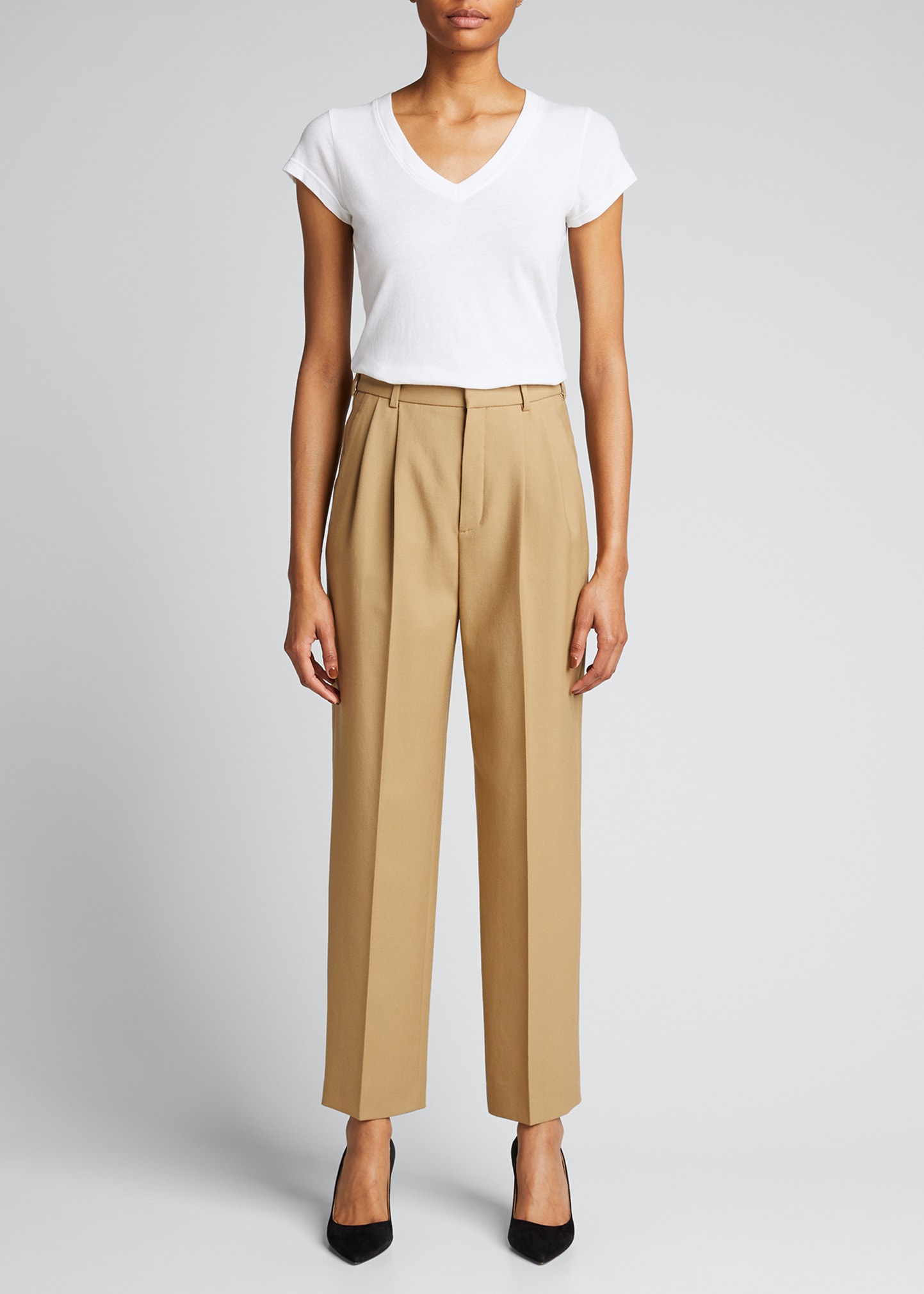 L'AGENCE BECCA V-NECK SHORT-SLEEVE TEE