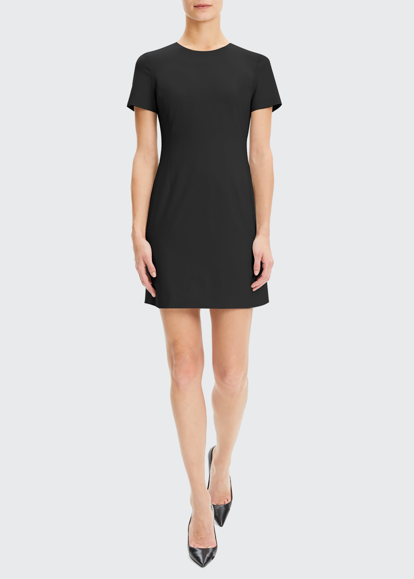 Theory Jatinn Wool Dress In Black