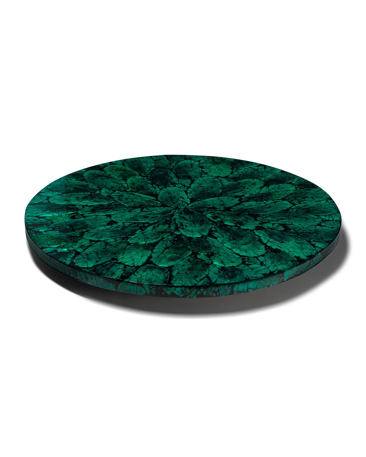 LADORADA Mother of Pearl Revolving Tray, Green