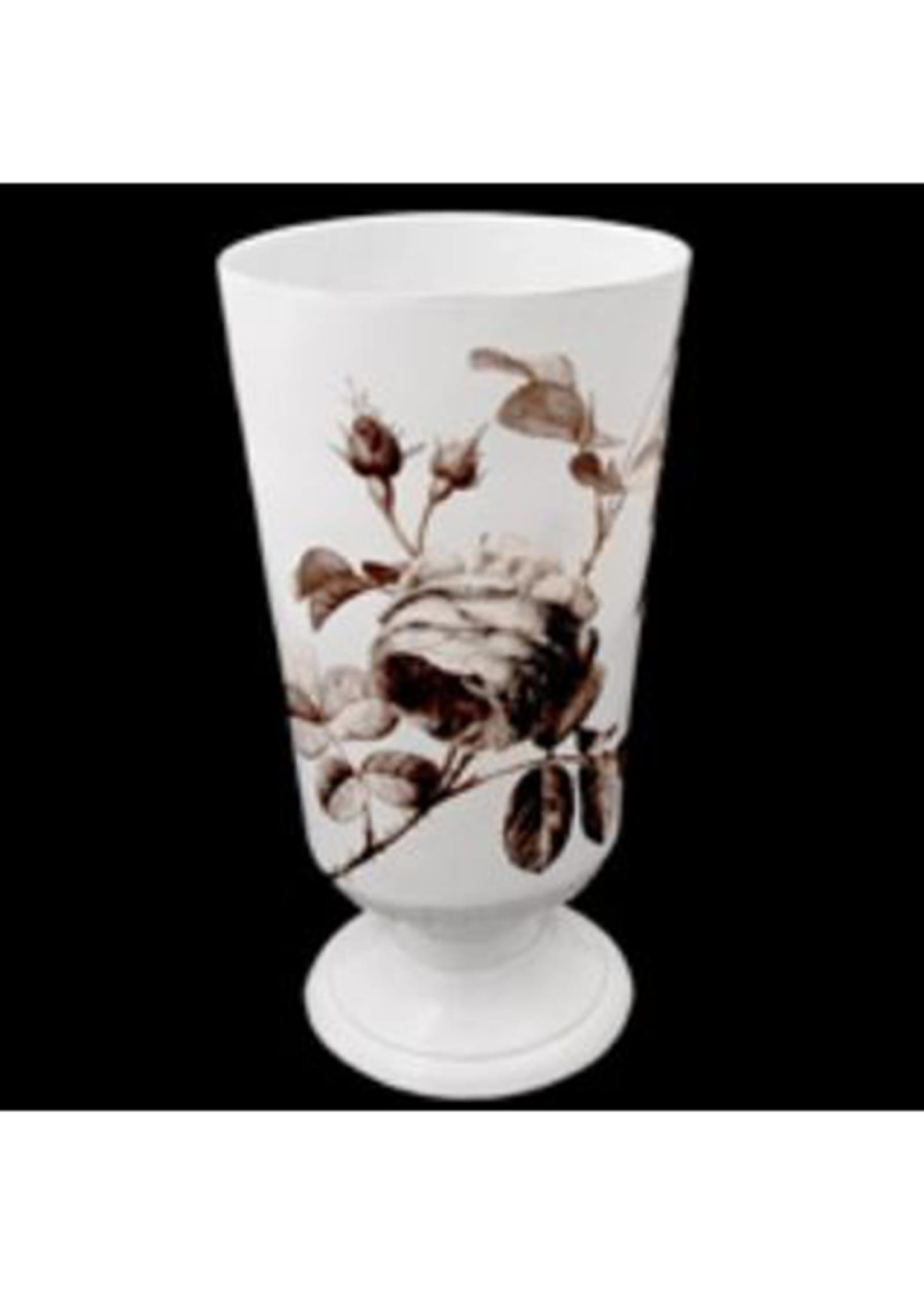 Astier De Vilatte Sepia Rose Vase In White